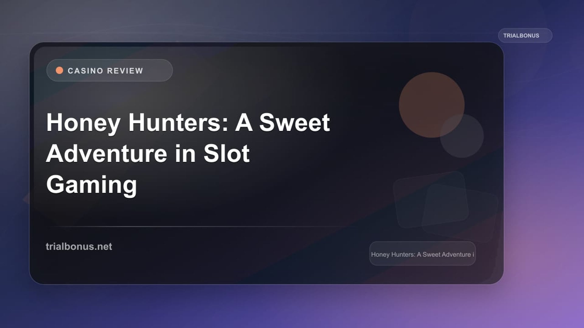 Honey Hunters: A Sweet Adventure in Slot Gaming review