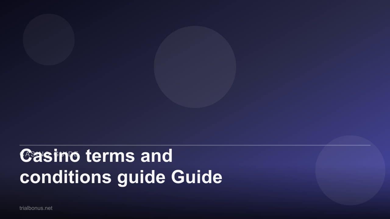 Casino terms and conditions guide Guide review