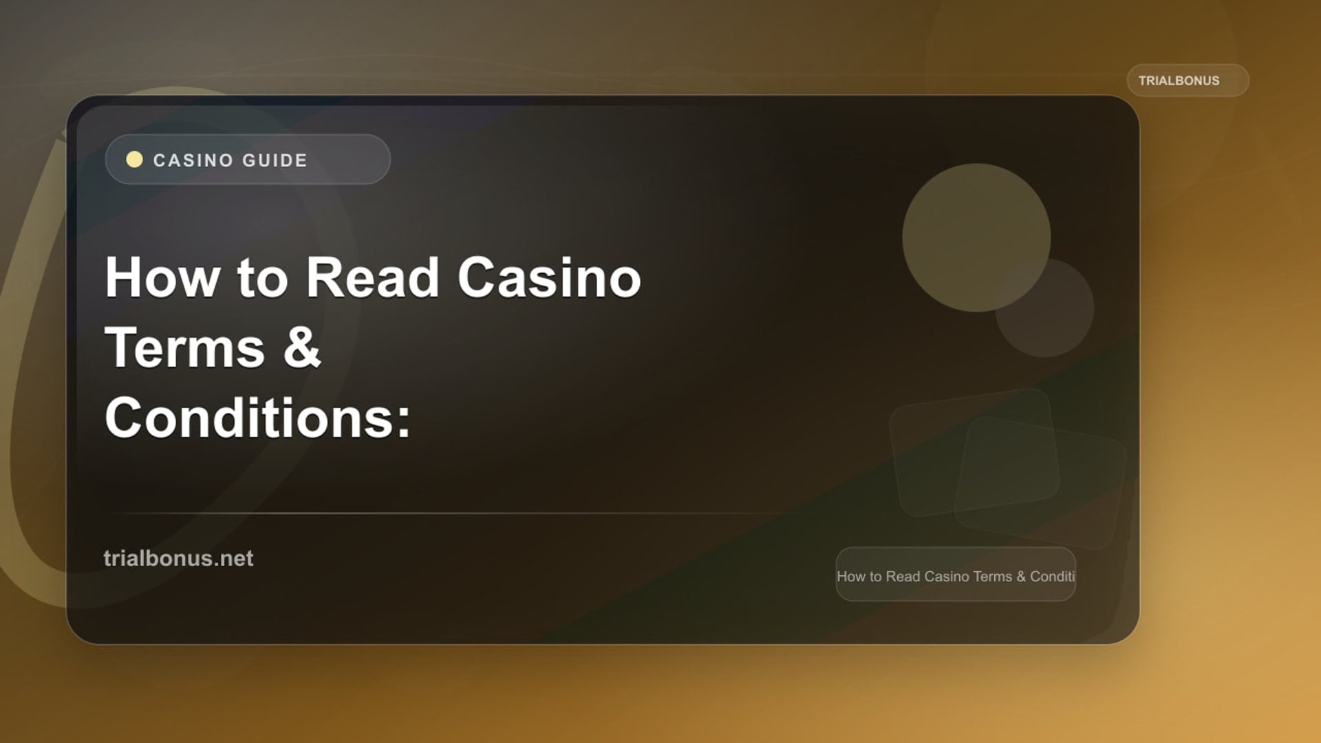 How to Read Casino Terms & Conditions: Key Points Explained review