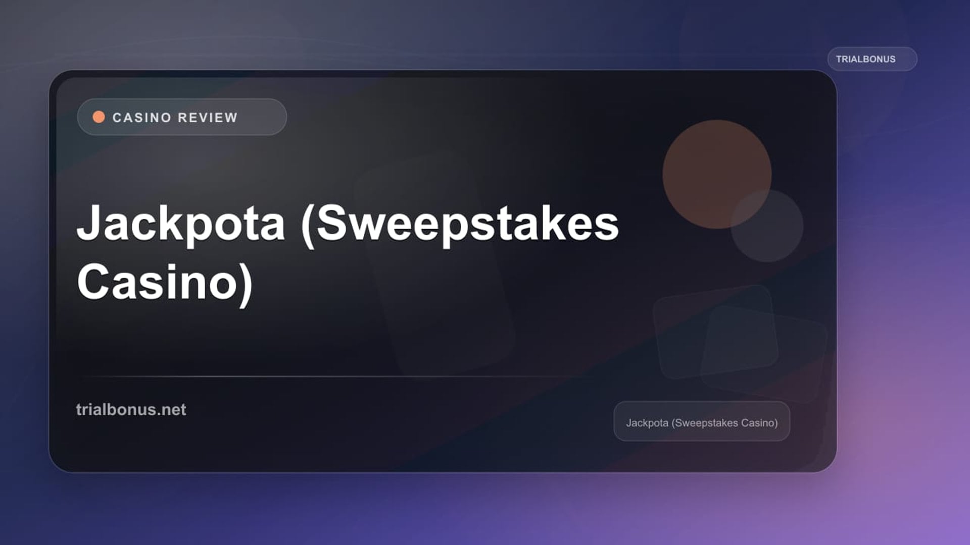 Jackpota (Sweepstakes Casino) review