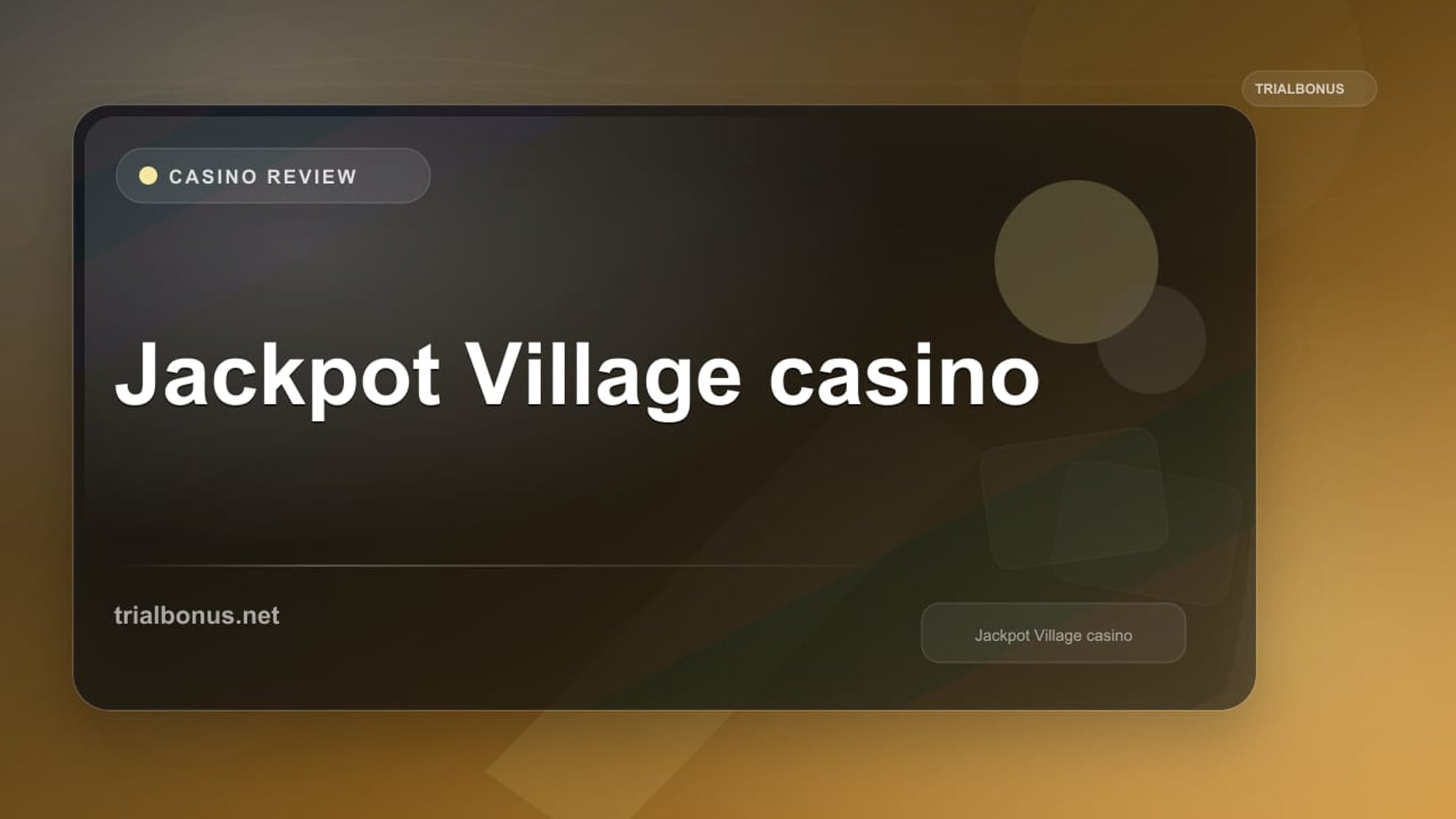 Jackpot Village casino review