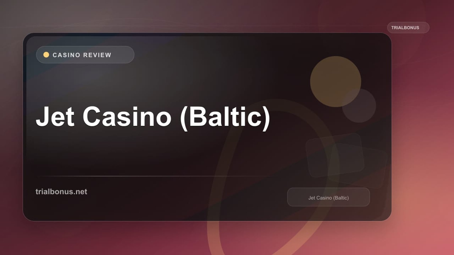 Jet Casino (Baltic) review