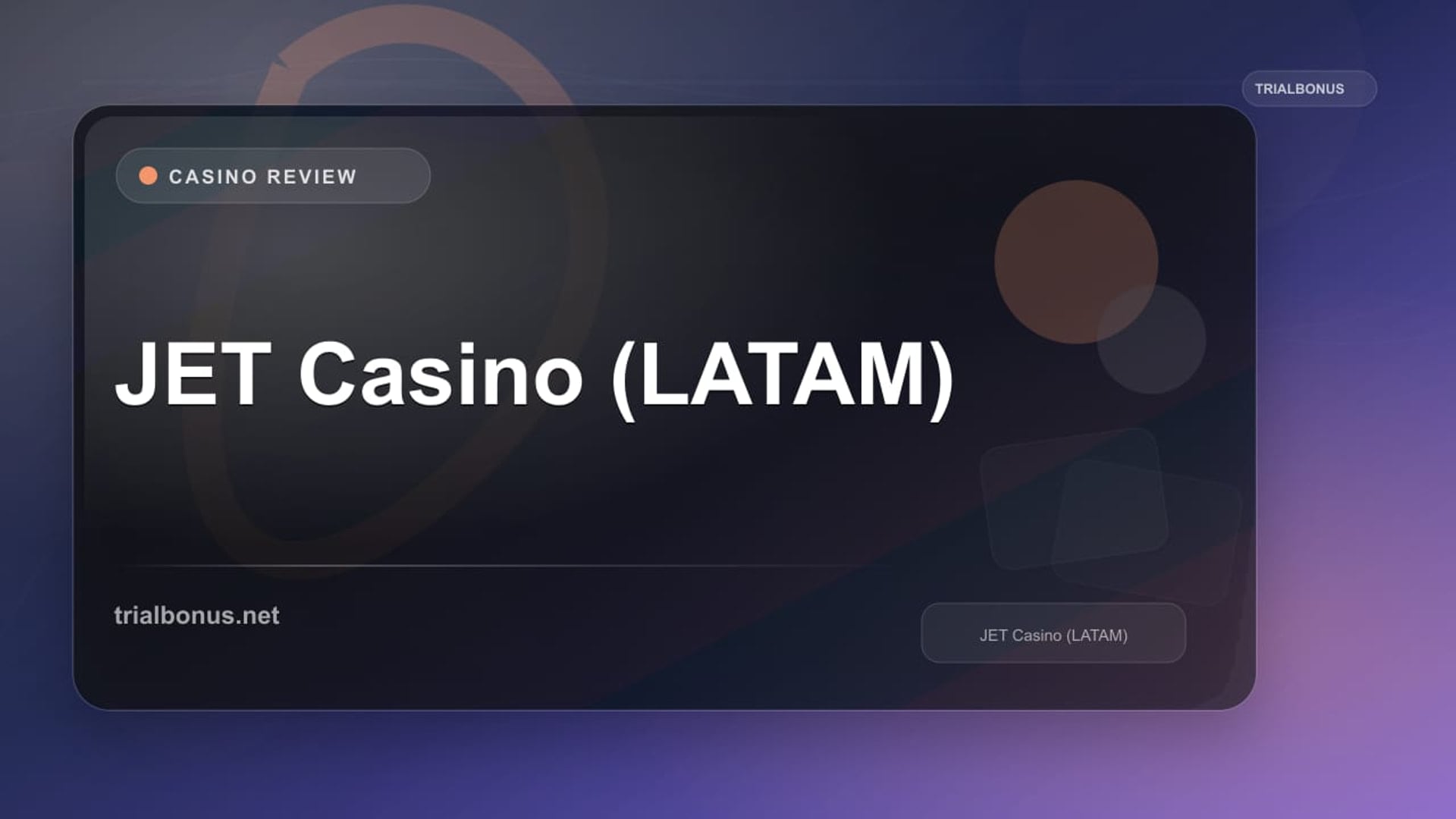 JET Casino (LATAM) review
