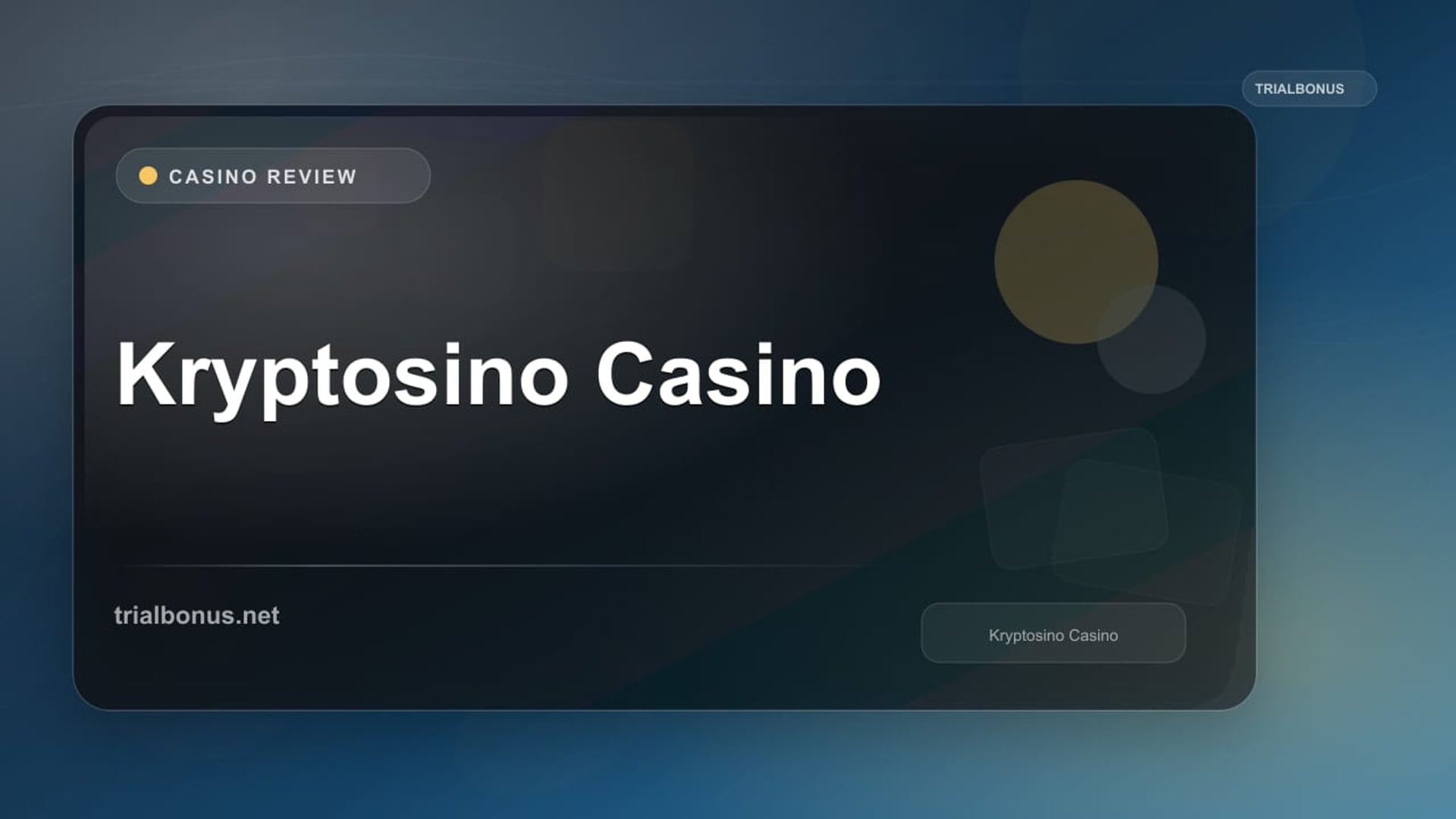 Kryptosino Casino review