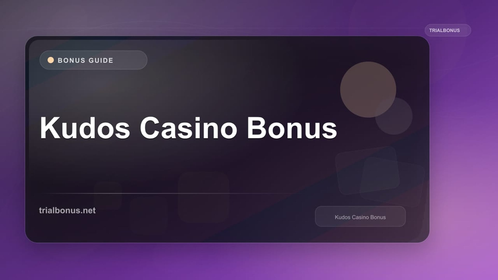 Kudos Casino Bonus review