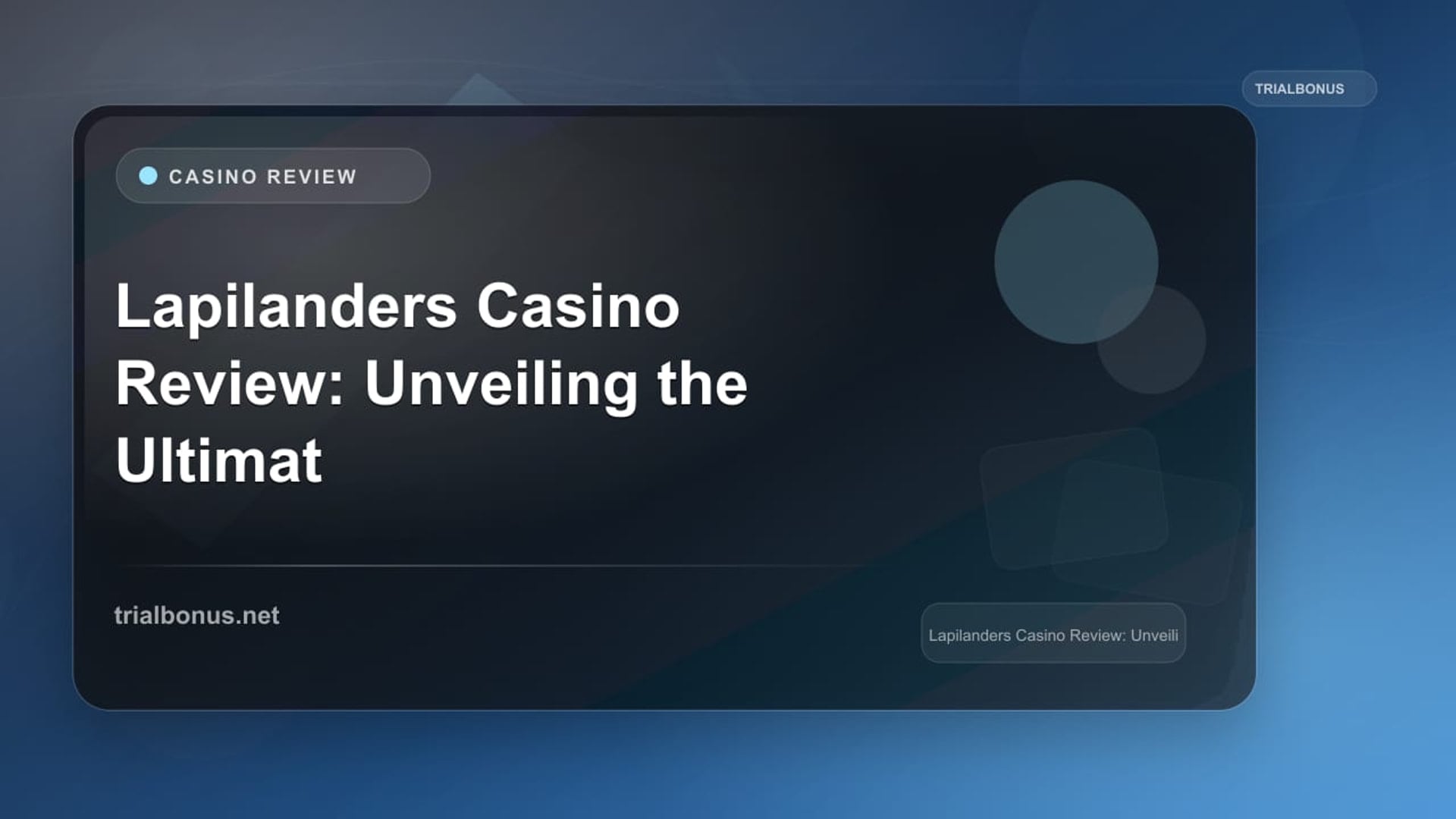 Lapilanders Casino Review: Unveiling the Ultimate Gaming Experience review