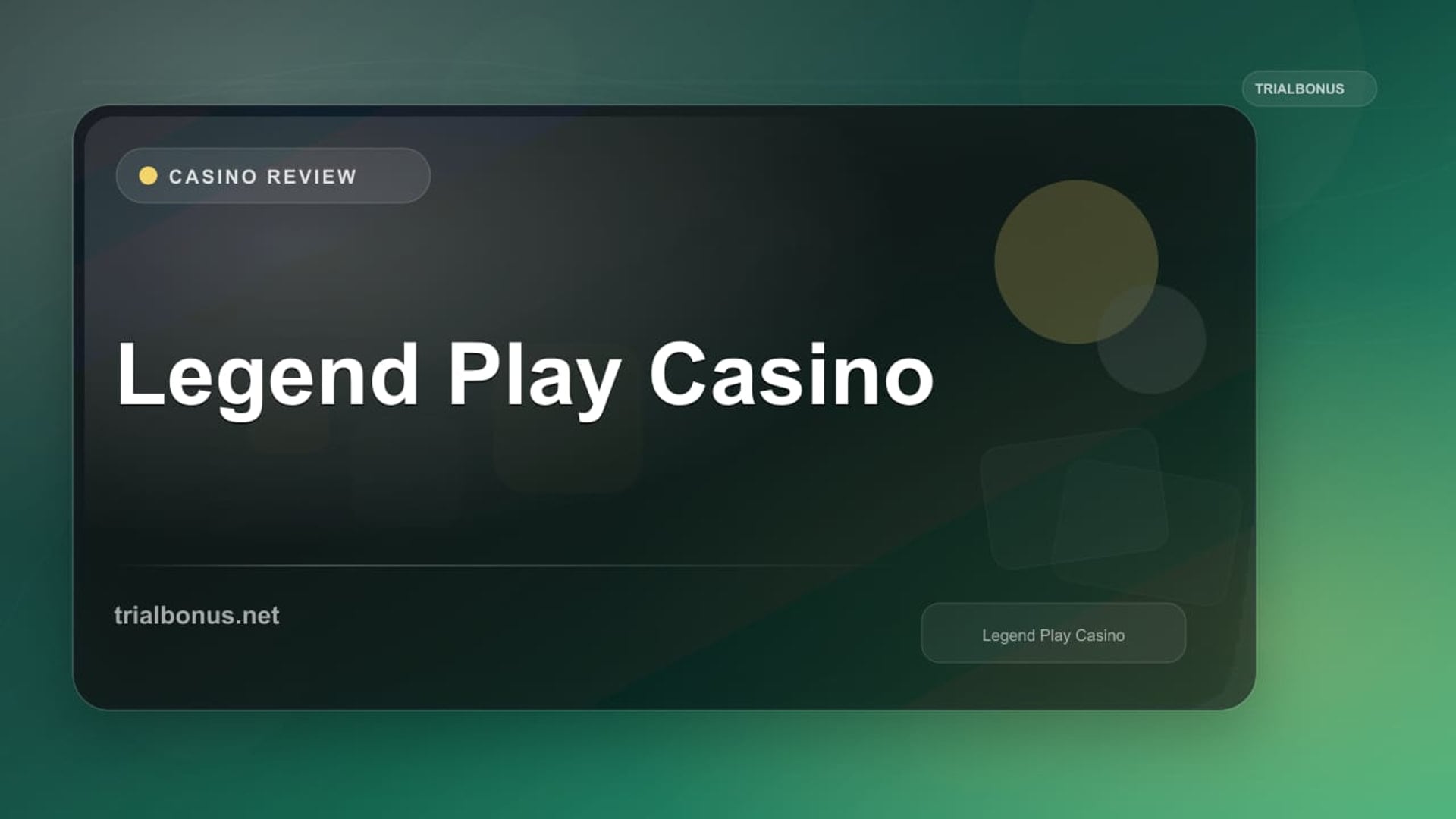 Legend Play Casino review