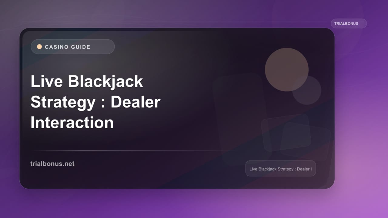 Live Blackjack Strategy Guide: Dealer Interaction Tips