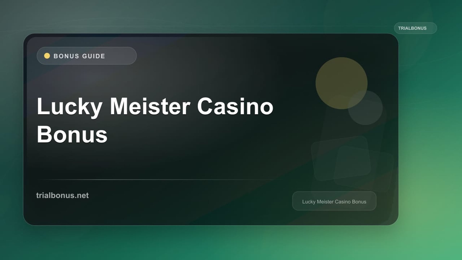 Lucky Meister Casino Bonus review