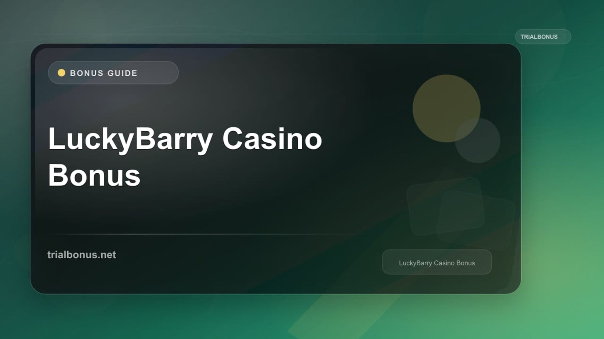 LuckyBarry Casino Bonus review