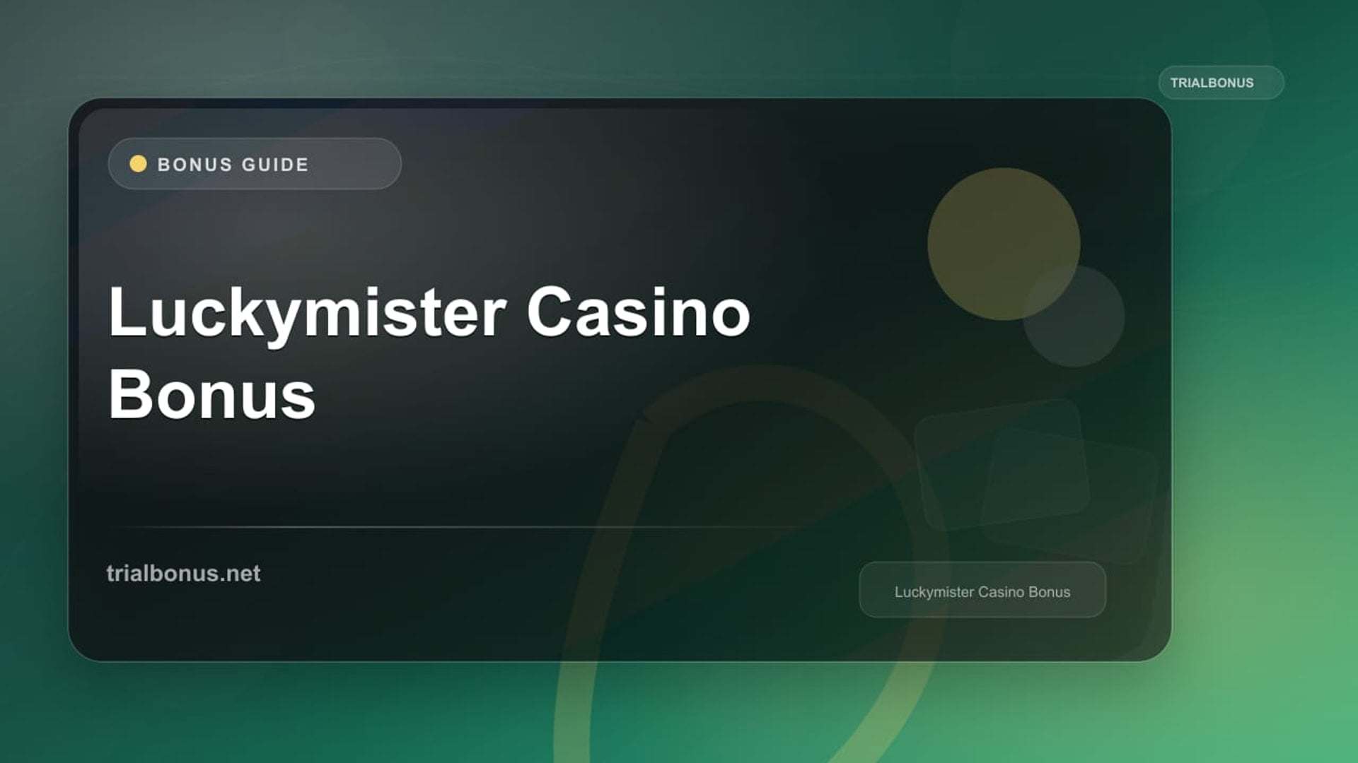 Luckymister Casino Bonus review