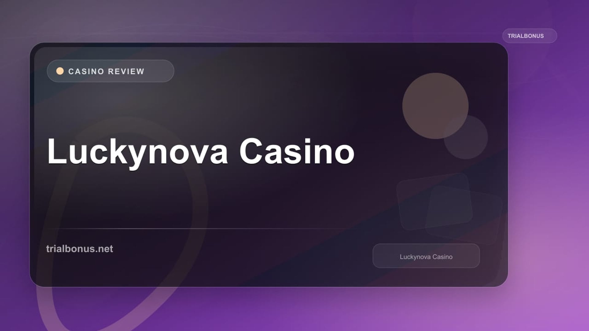 Luckynova Casino review