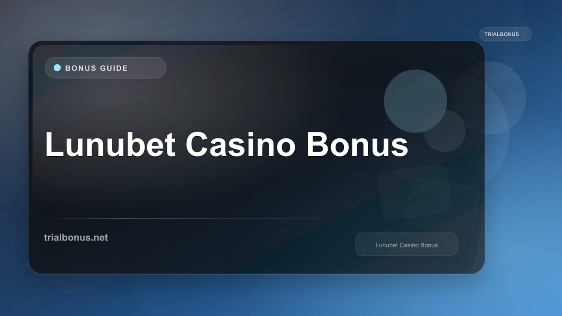 Lunubet Casino Bonus review