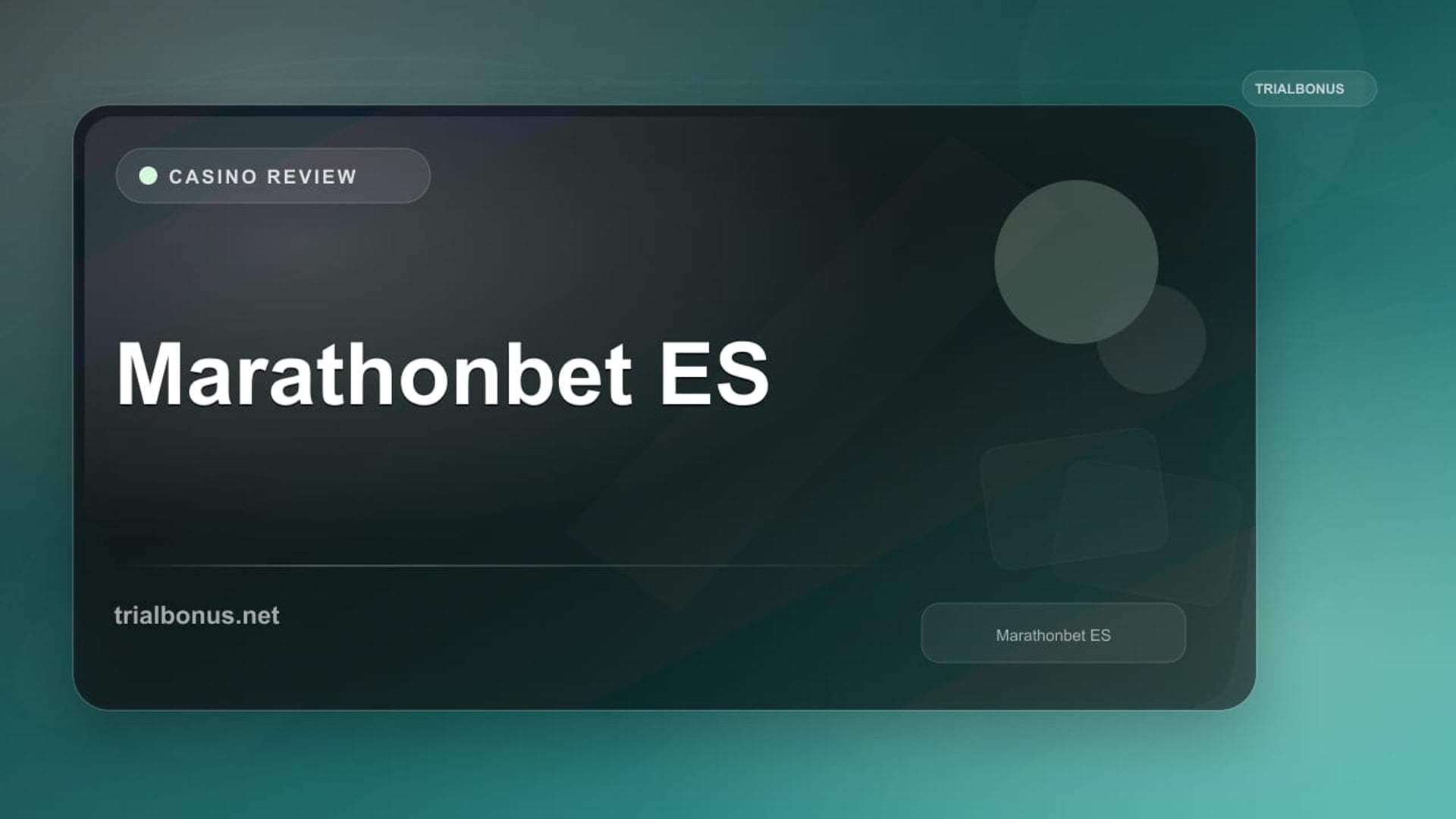 Marathonbet ES review