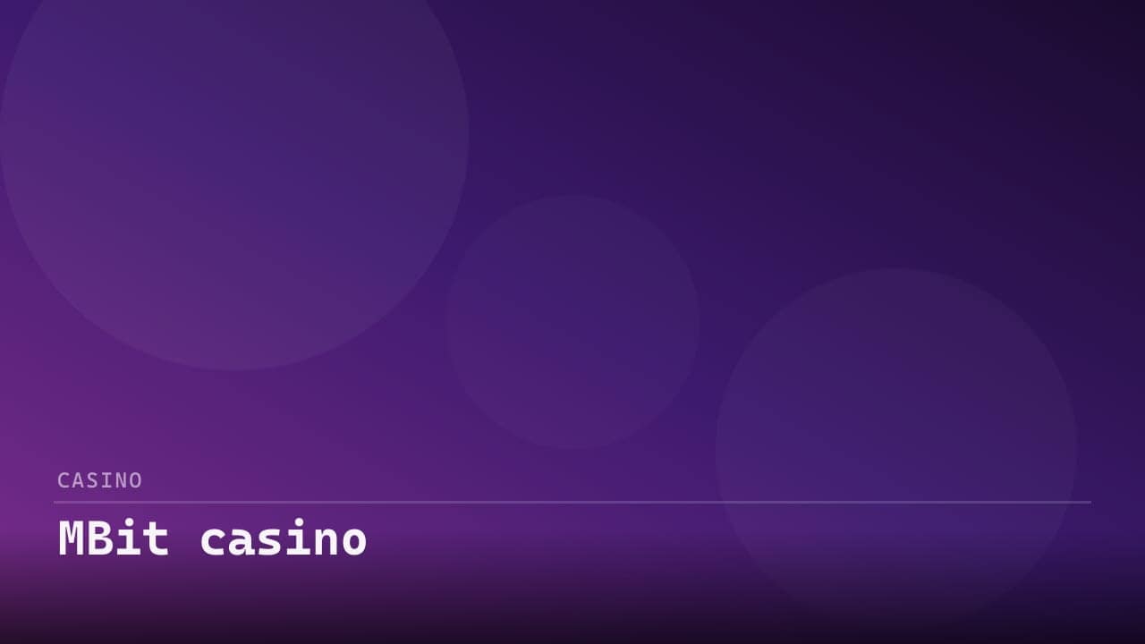MBit casino review