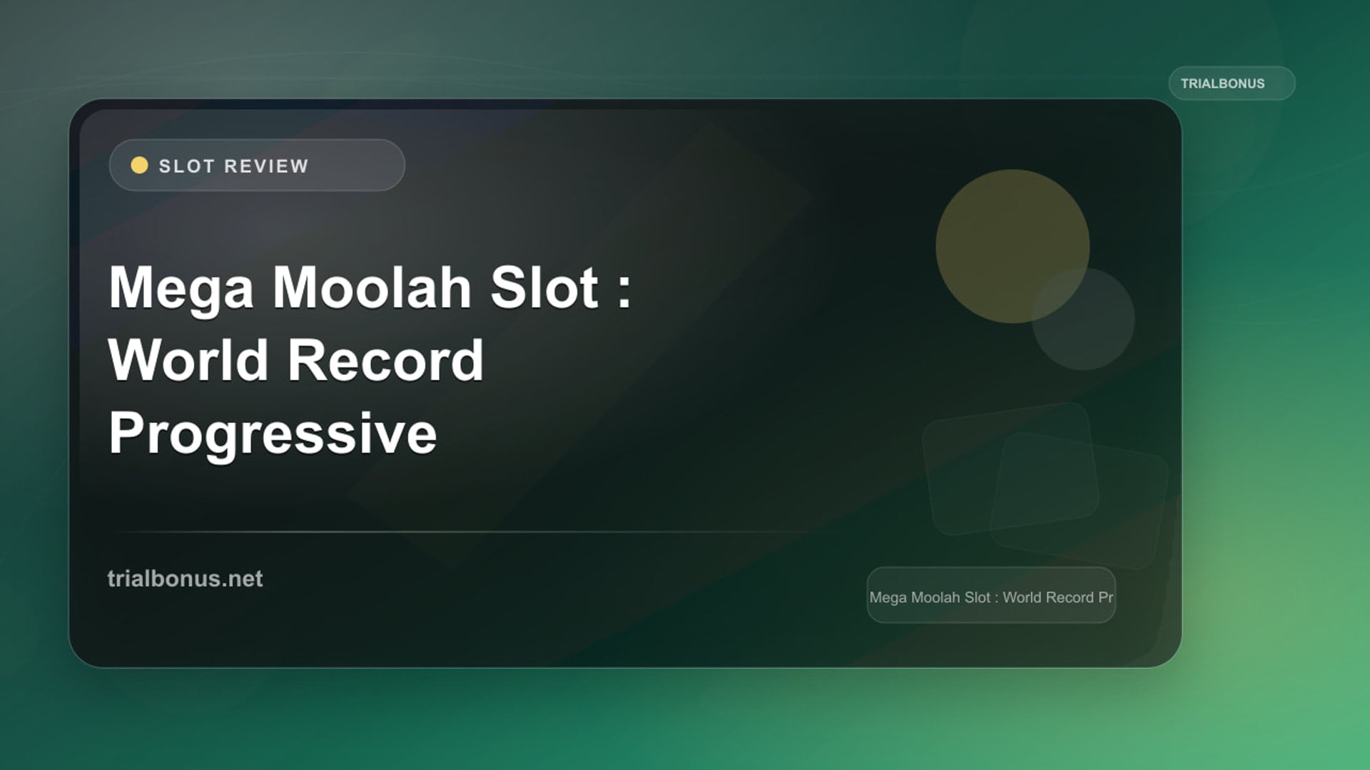 Mega Moolah Slot Review: World Record Progressive Jackpot review
