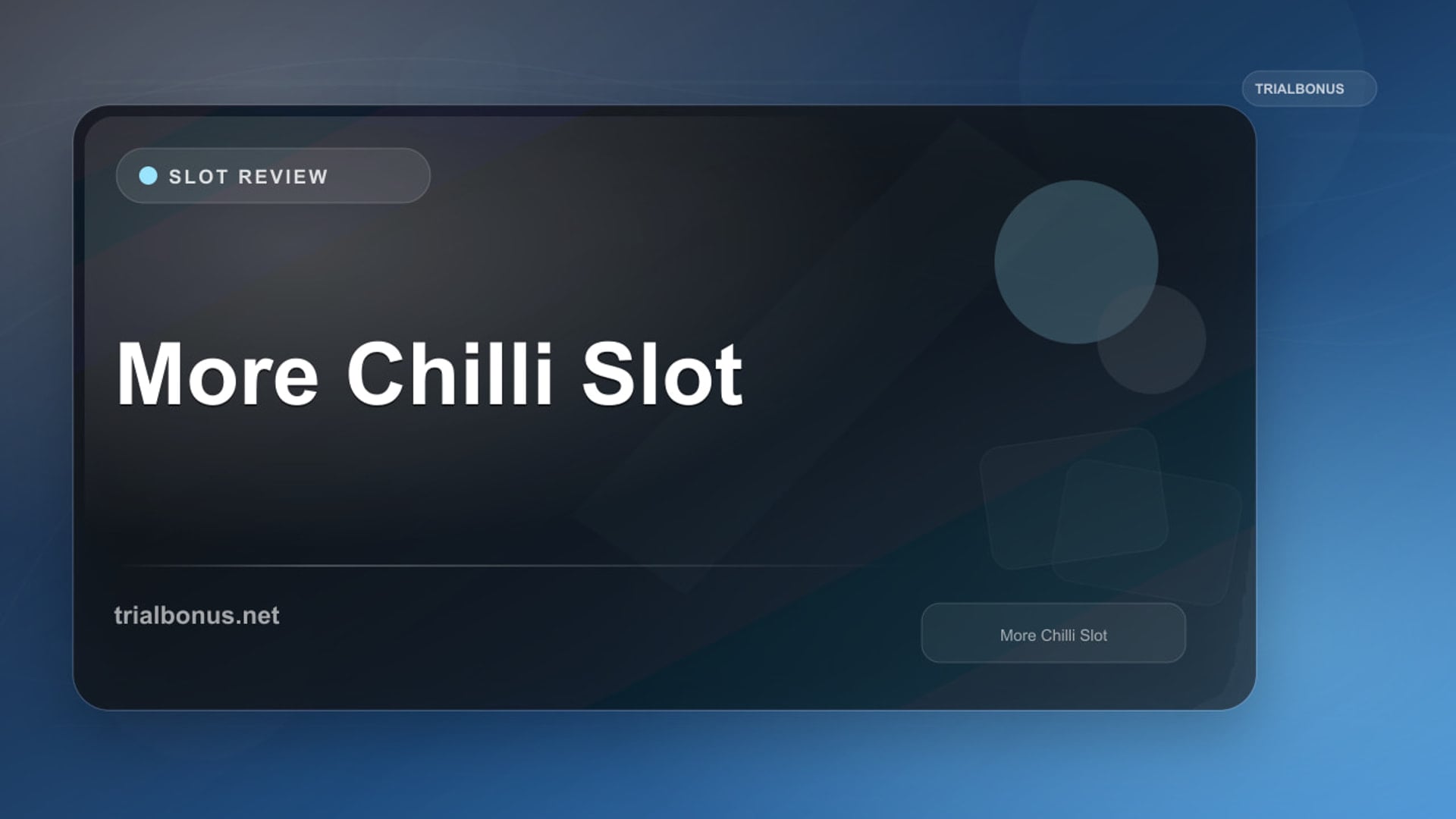 More Chilli Slot review