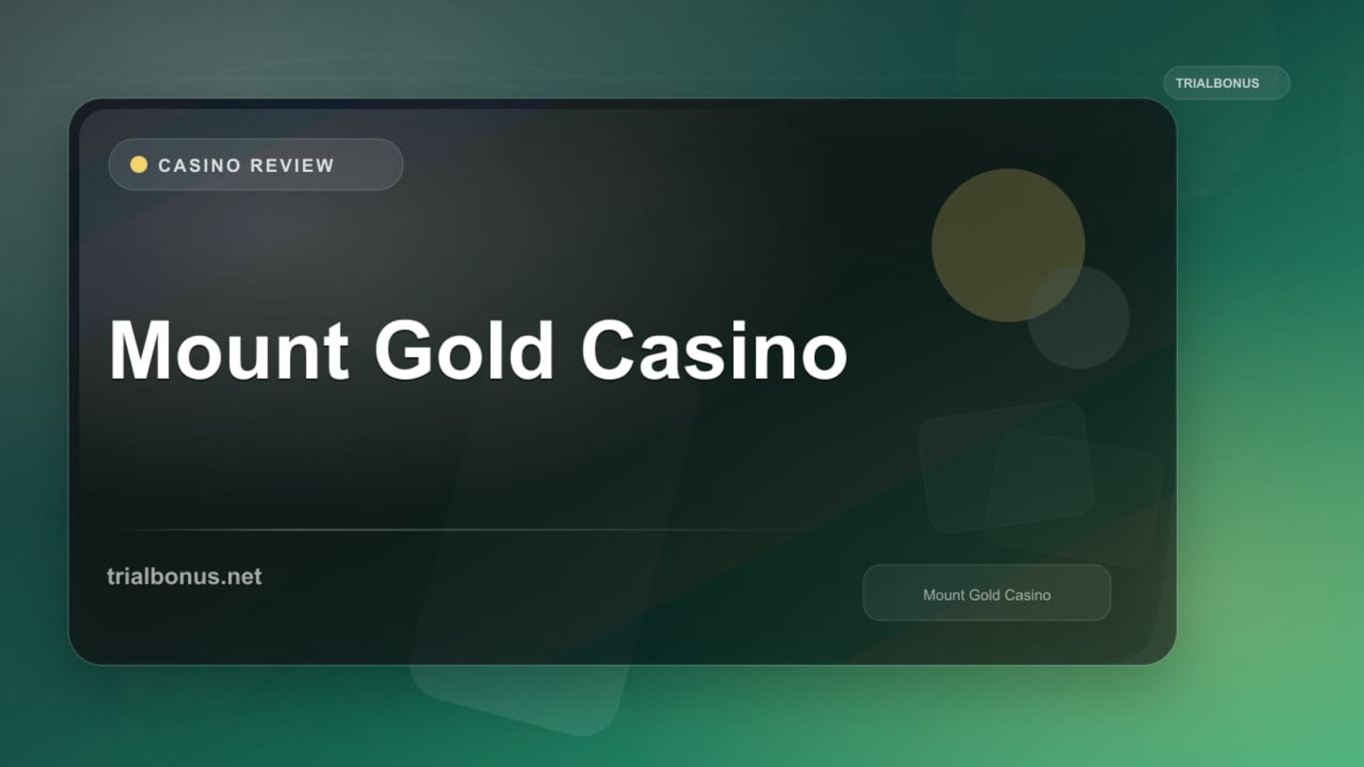 Mount Gold Casino review
