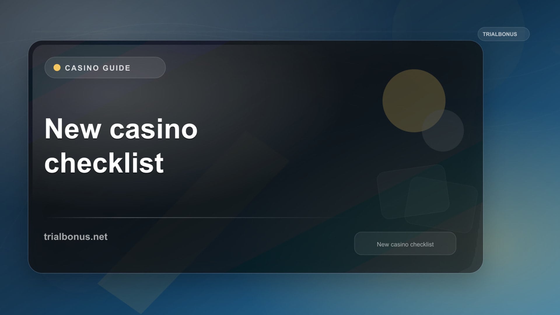 New casino checklist uk UK review