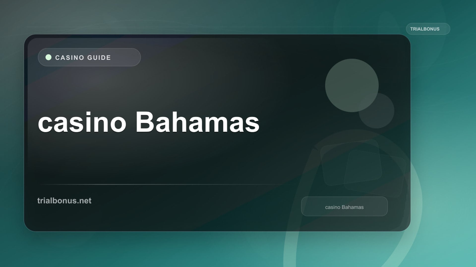 Online casino Bahamas Guide review