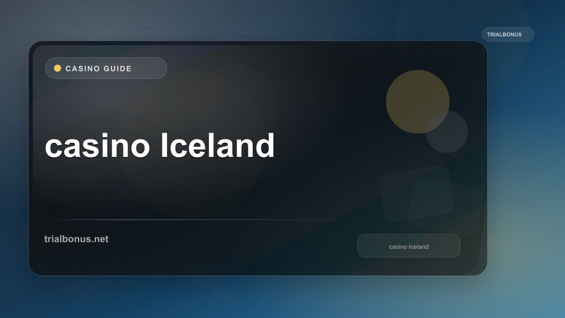 Online casino Iceland Guide review