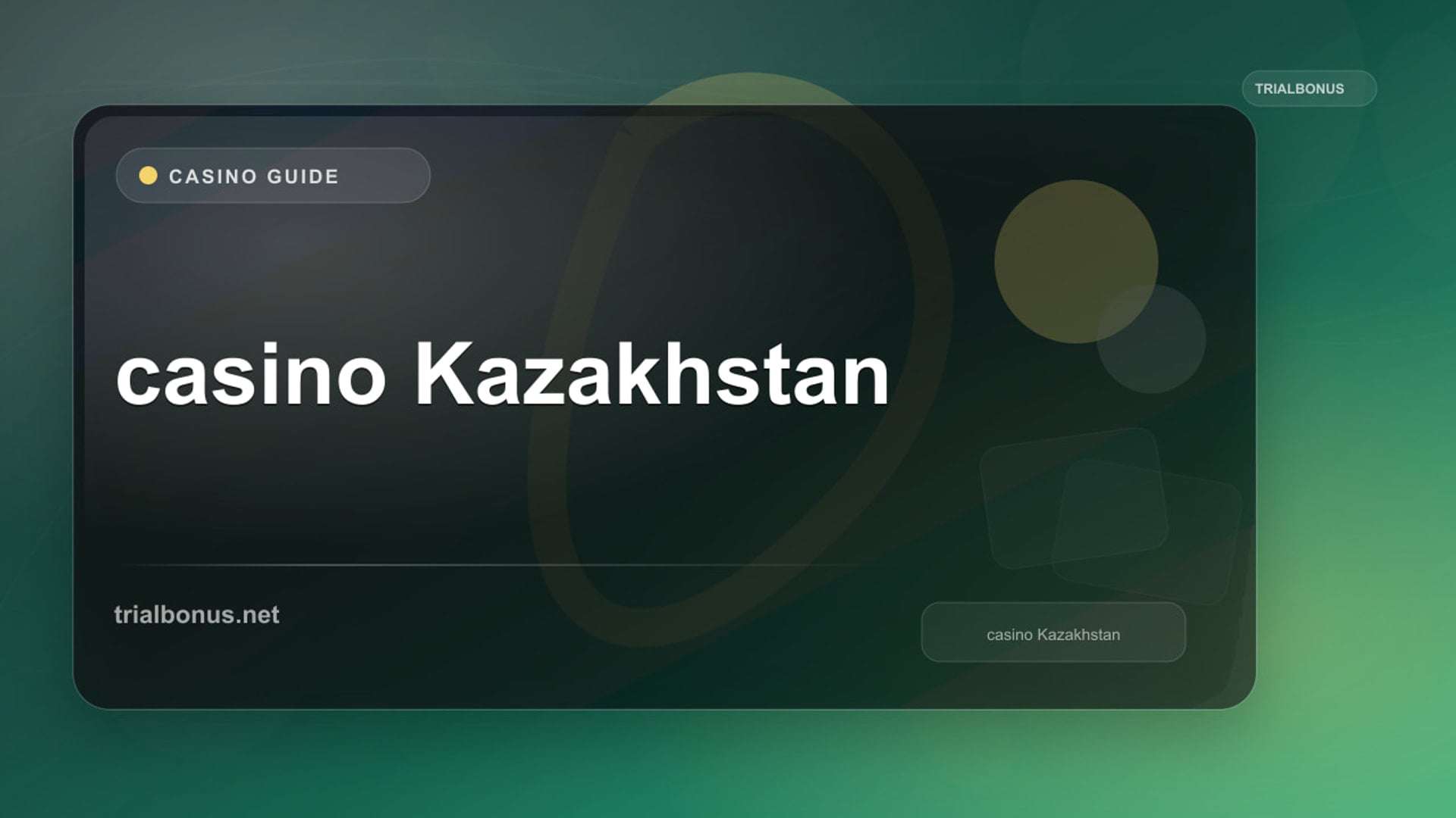 Online casino Kazakhstan Guide review