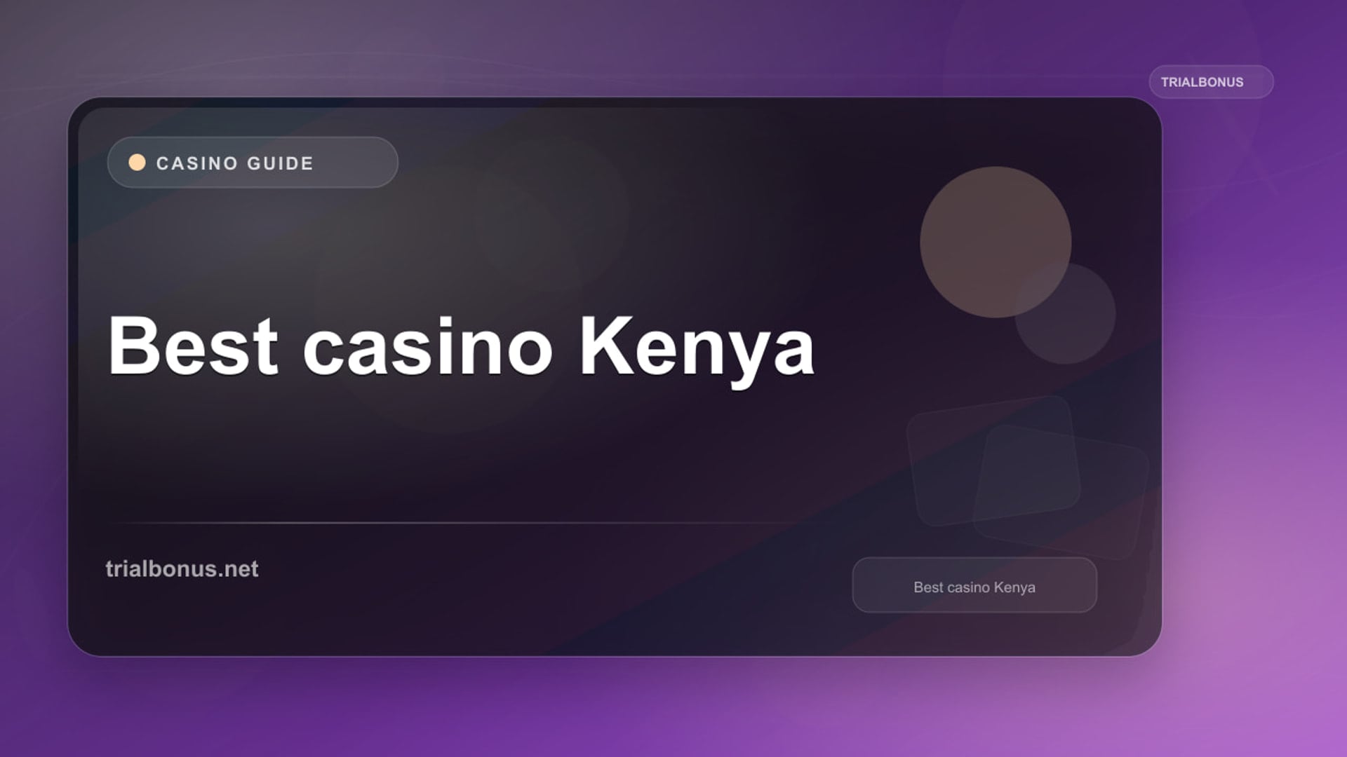 Best online casino Kenya Guide review