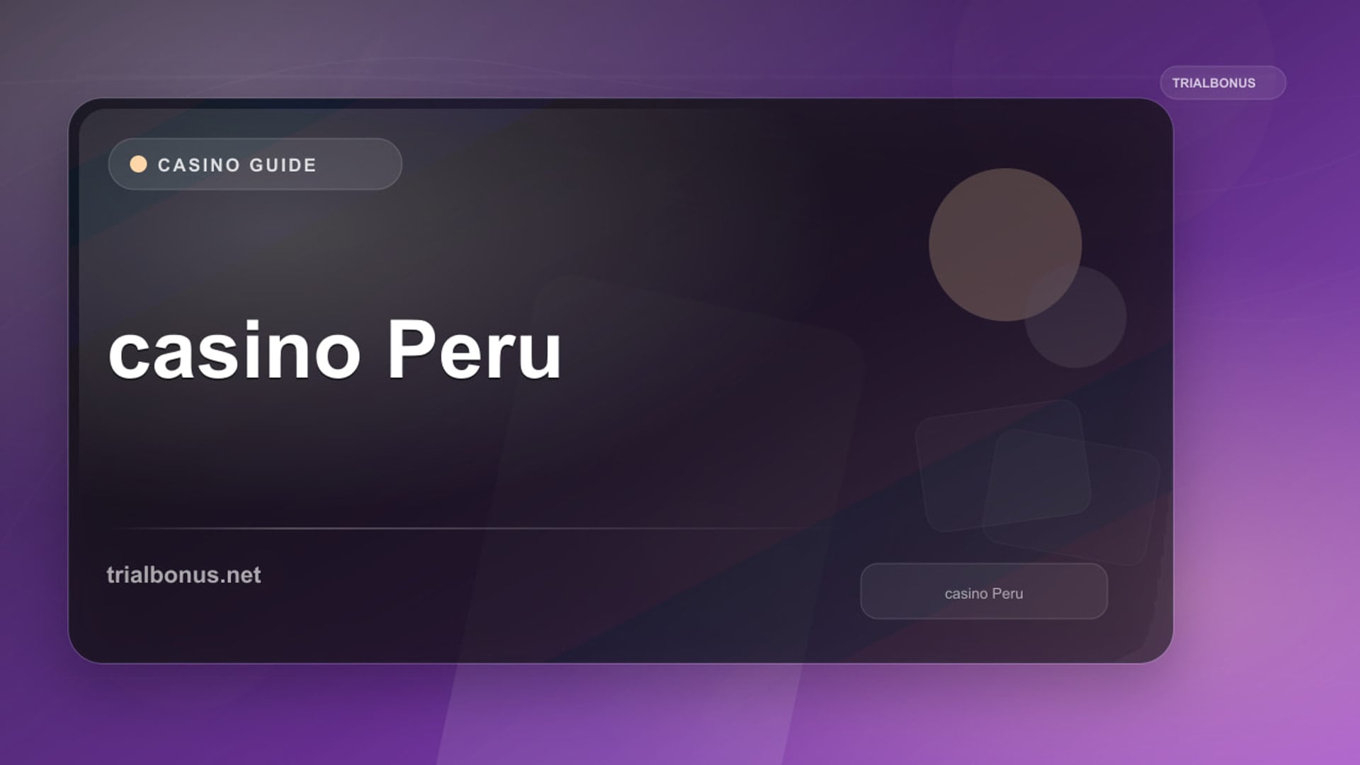 Online casino Peru Guide review