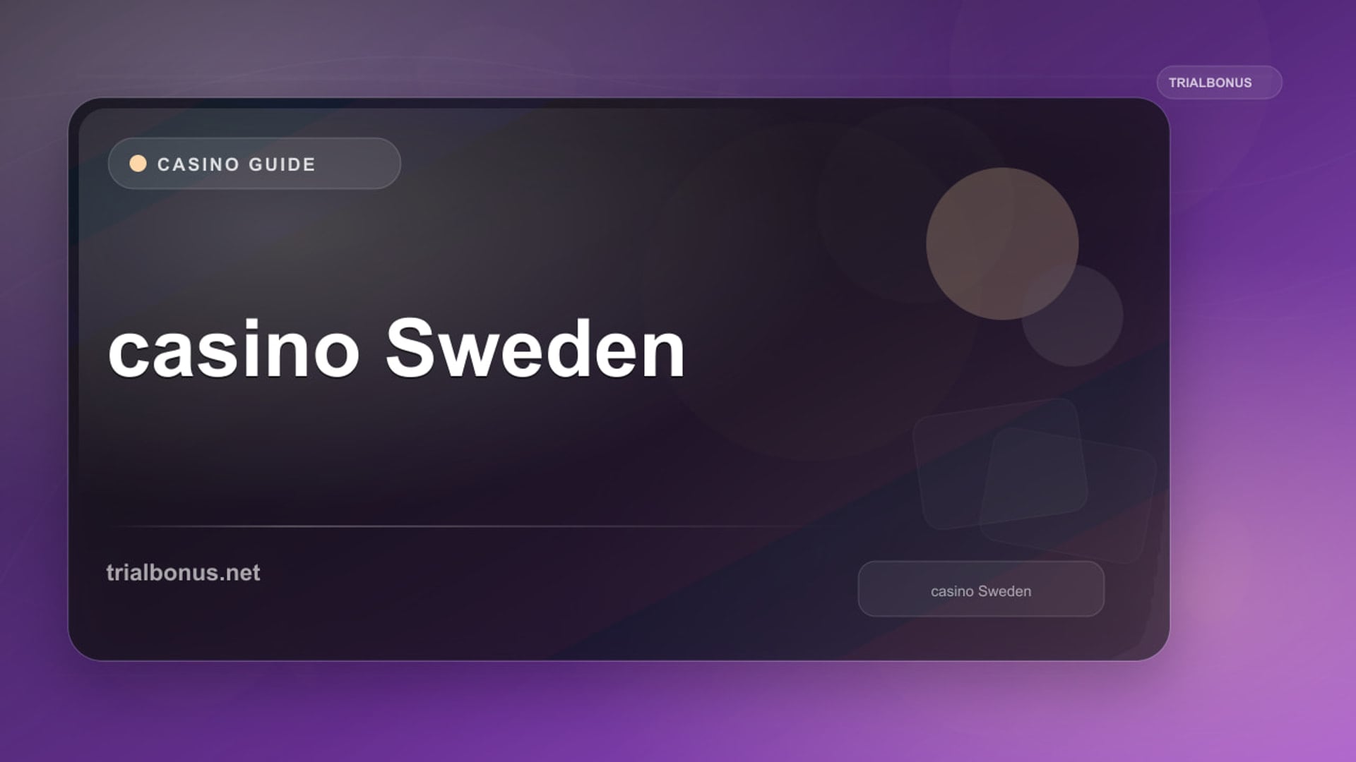 Online casino Sweden Guide review