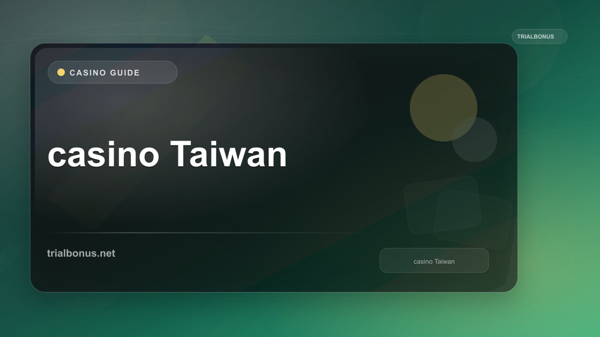 Online casino Taiwan Guide review