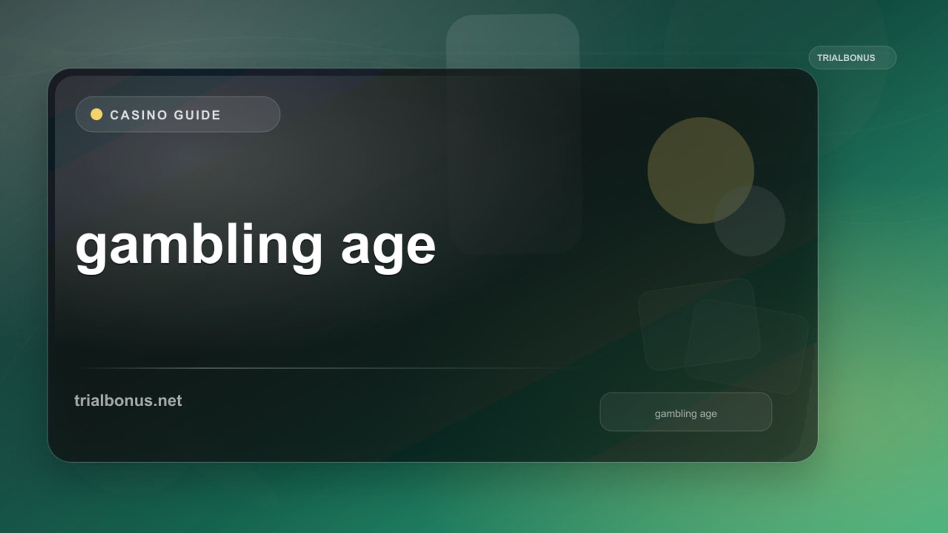 Online gambling age UK Guide review