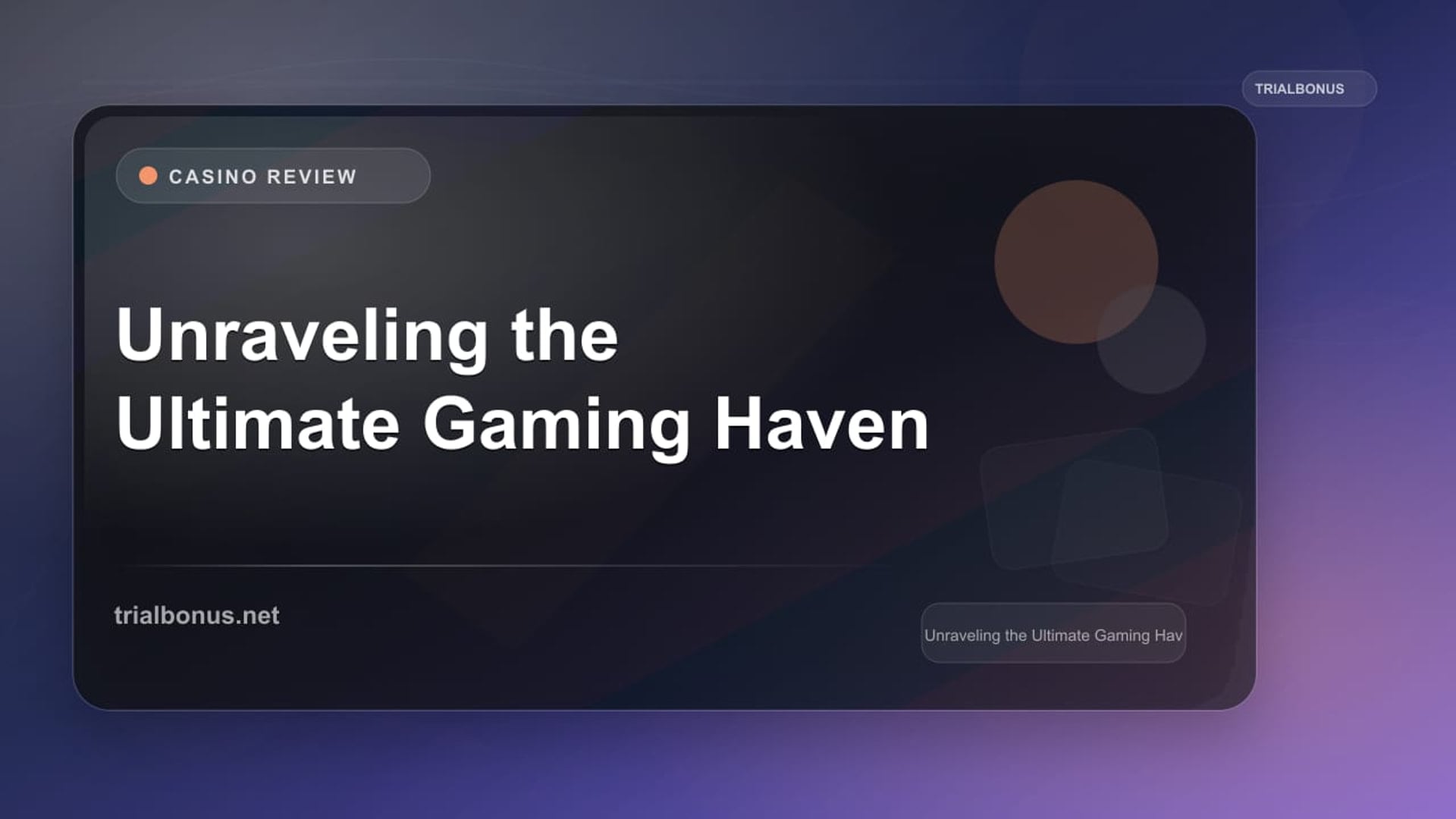 Unraveling the Ultimate Gaming Haven review