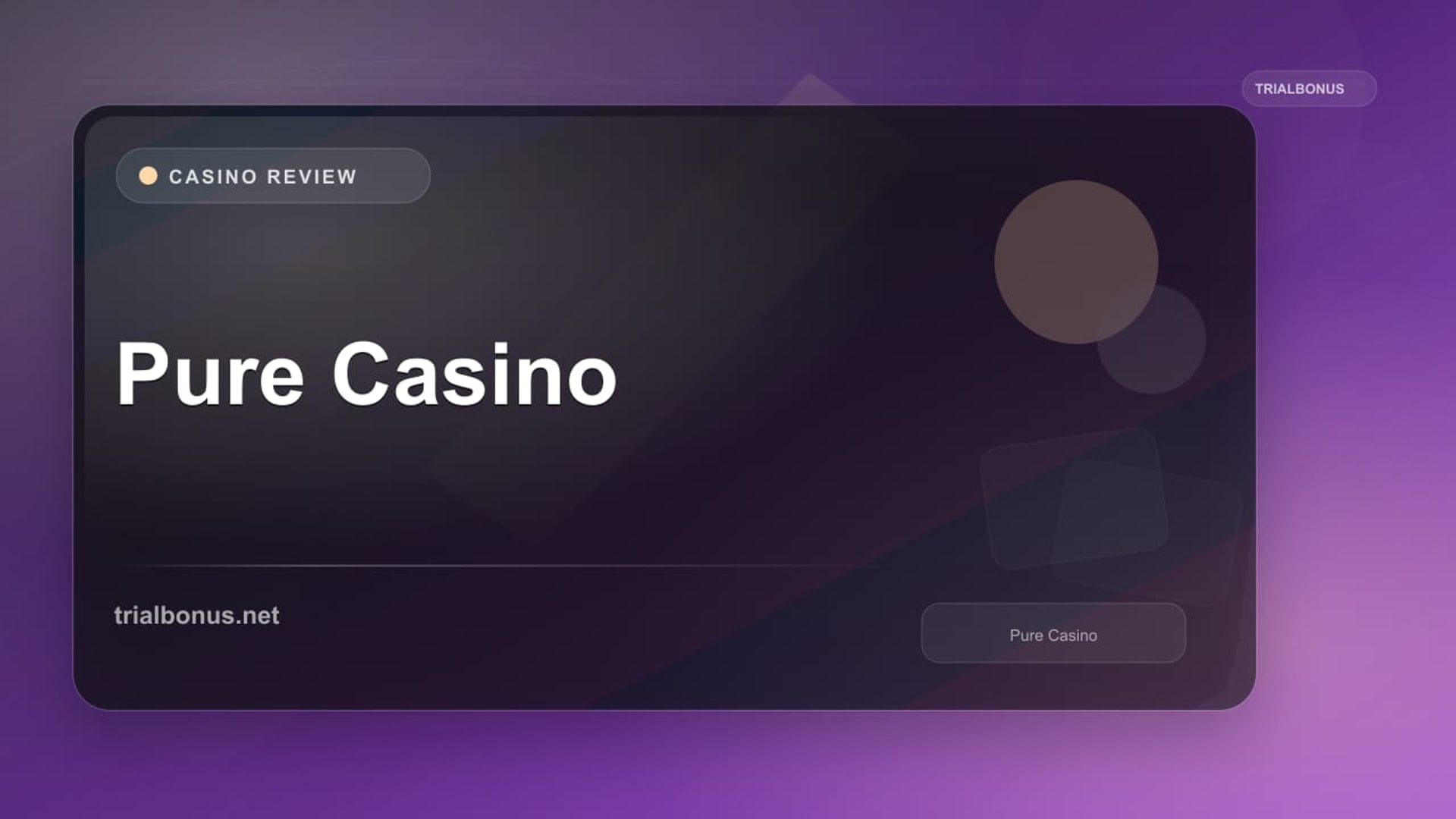 Pure Casino review