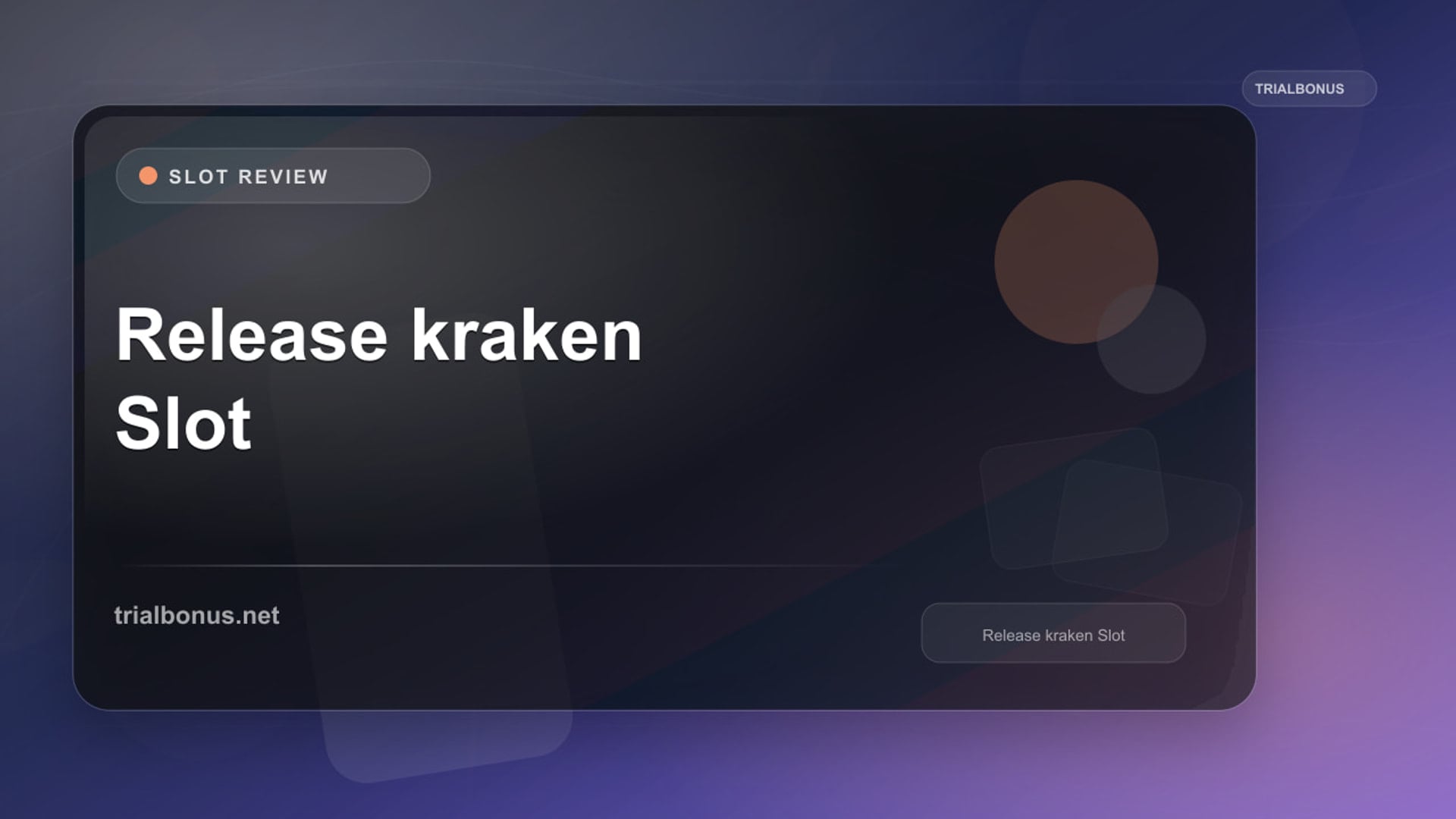 Release the kraken Slot Review review