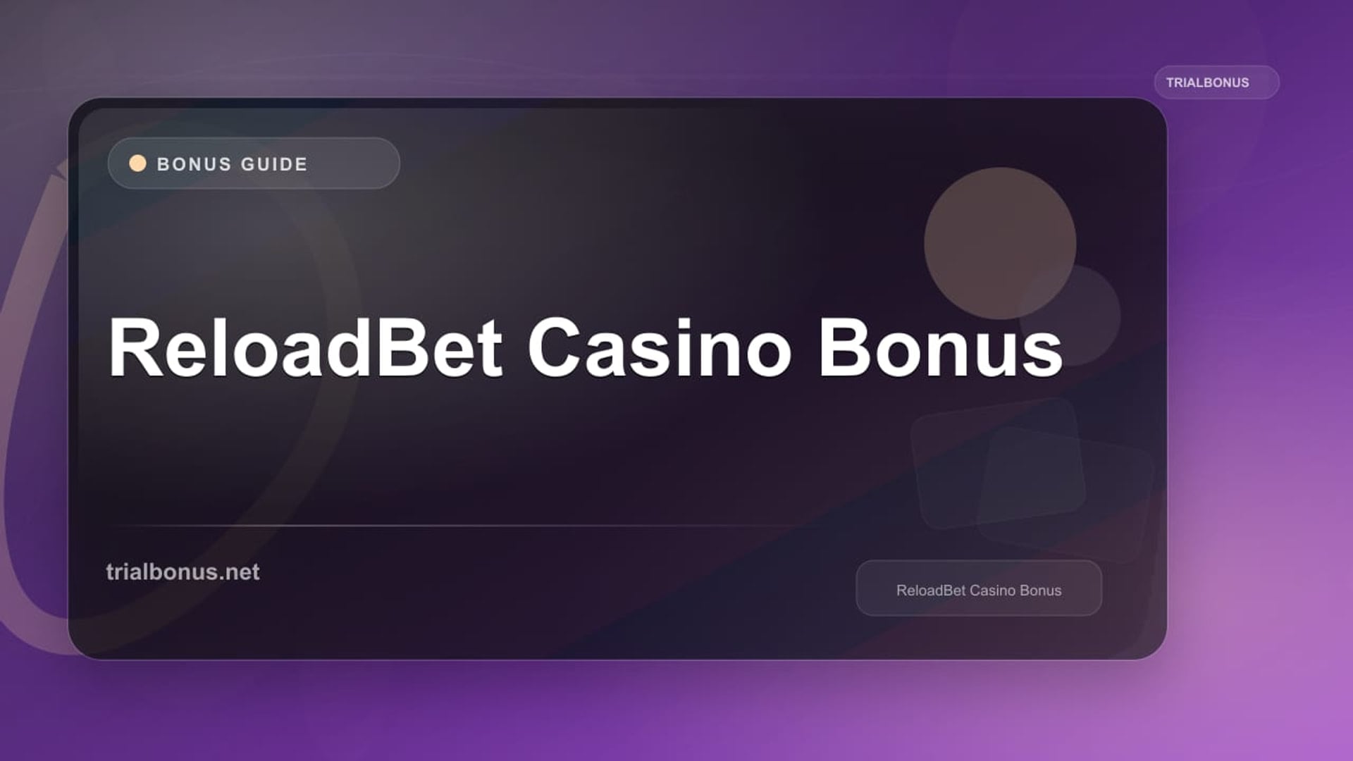 ReloadBet Casino Bonus review