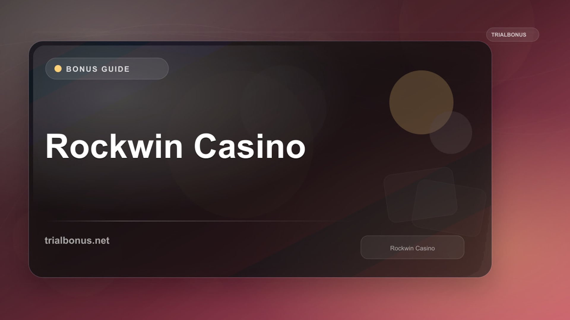 Rockwin Casino Bonus review