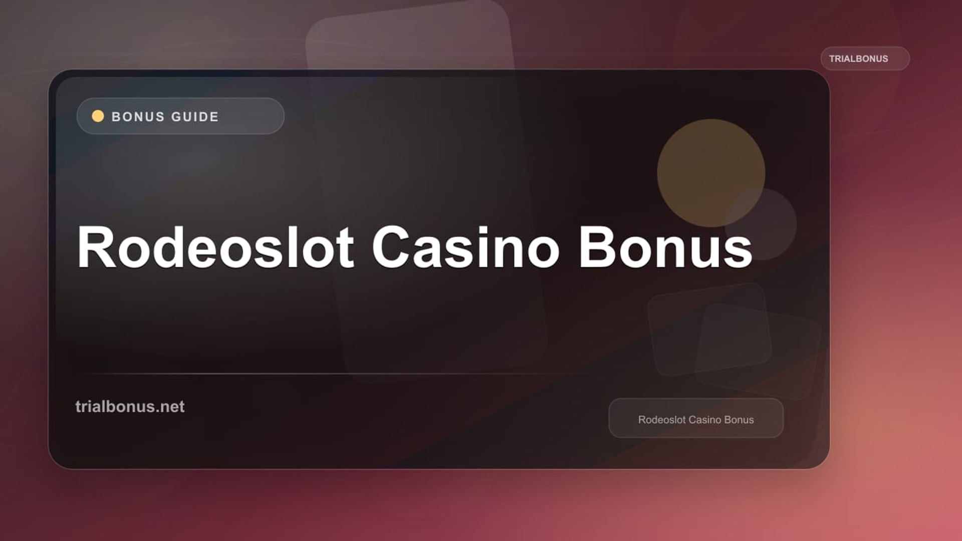 Rodeoslot Casino Bonus review