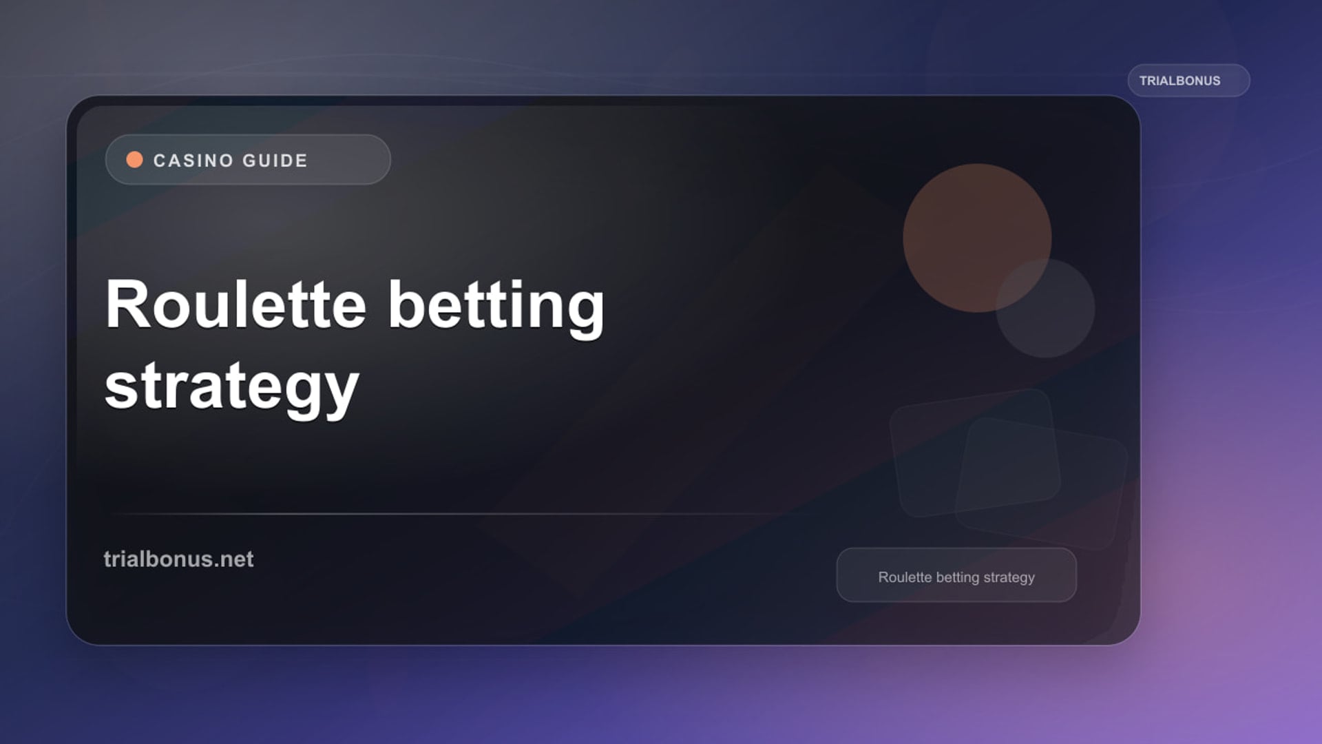 Roulette betting strategy guide UK Guide review