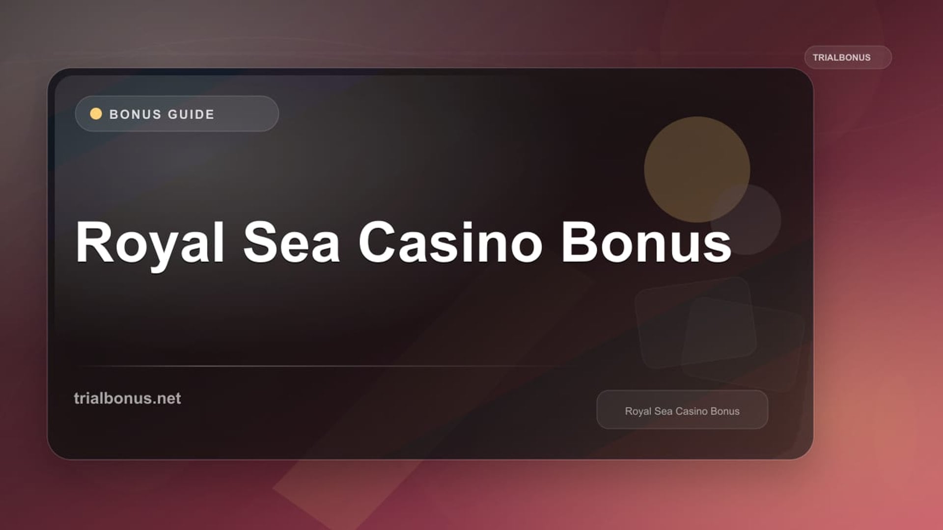 Royal Sea Casino Bonus review