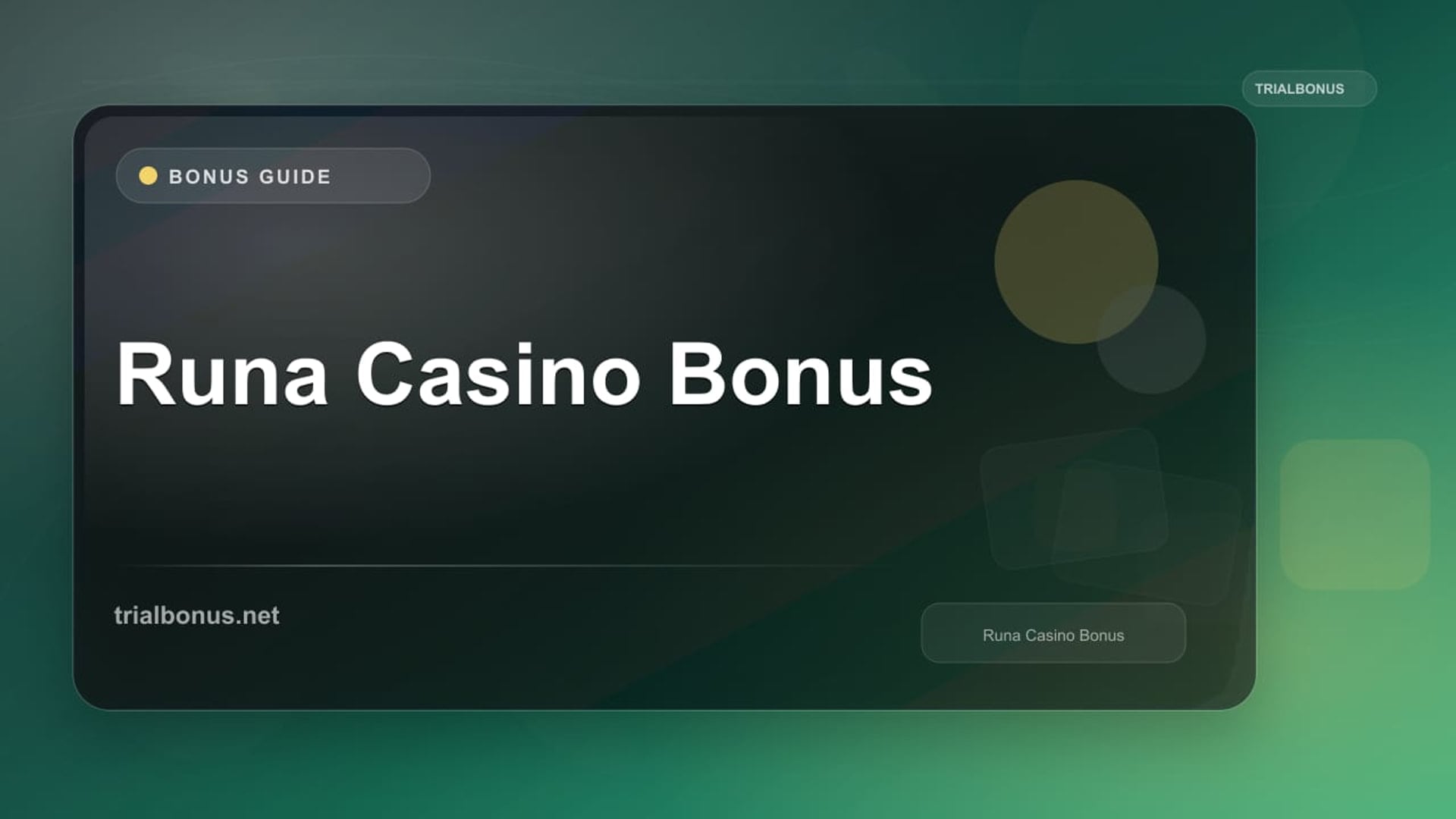 Runa Casino Bonus review