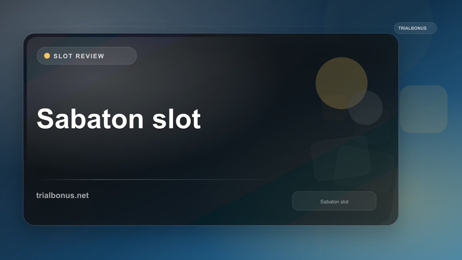 Sabaton Slot: What to Check Before Playing review