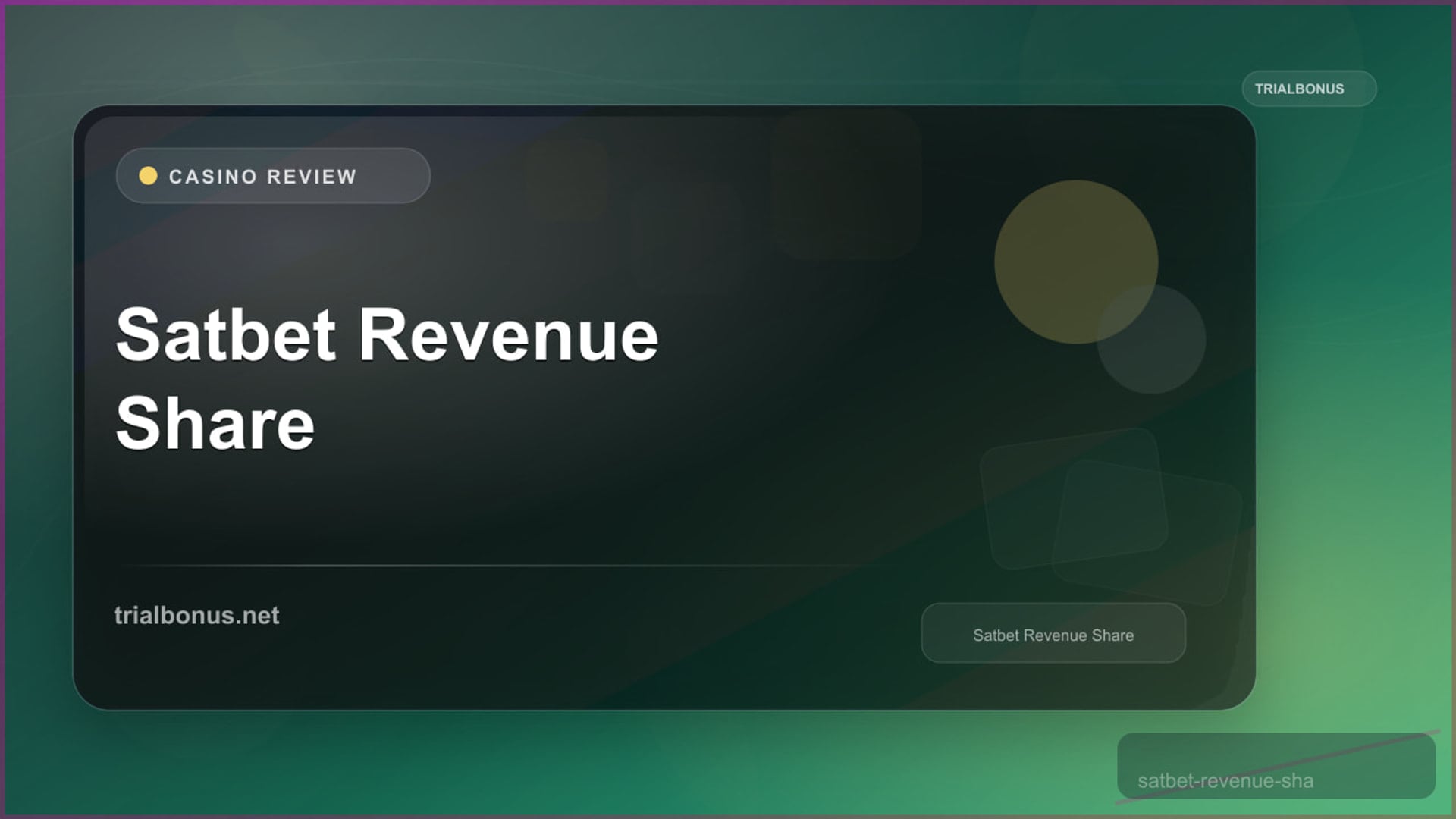 Satbet Revenue Share review