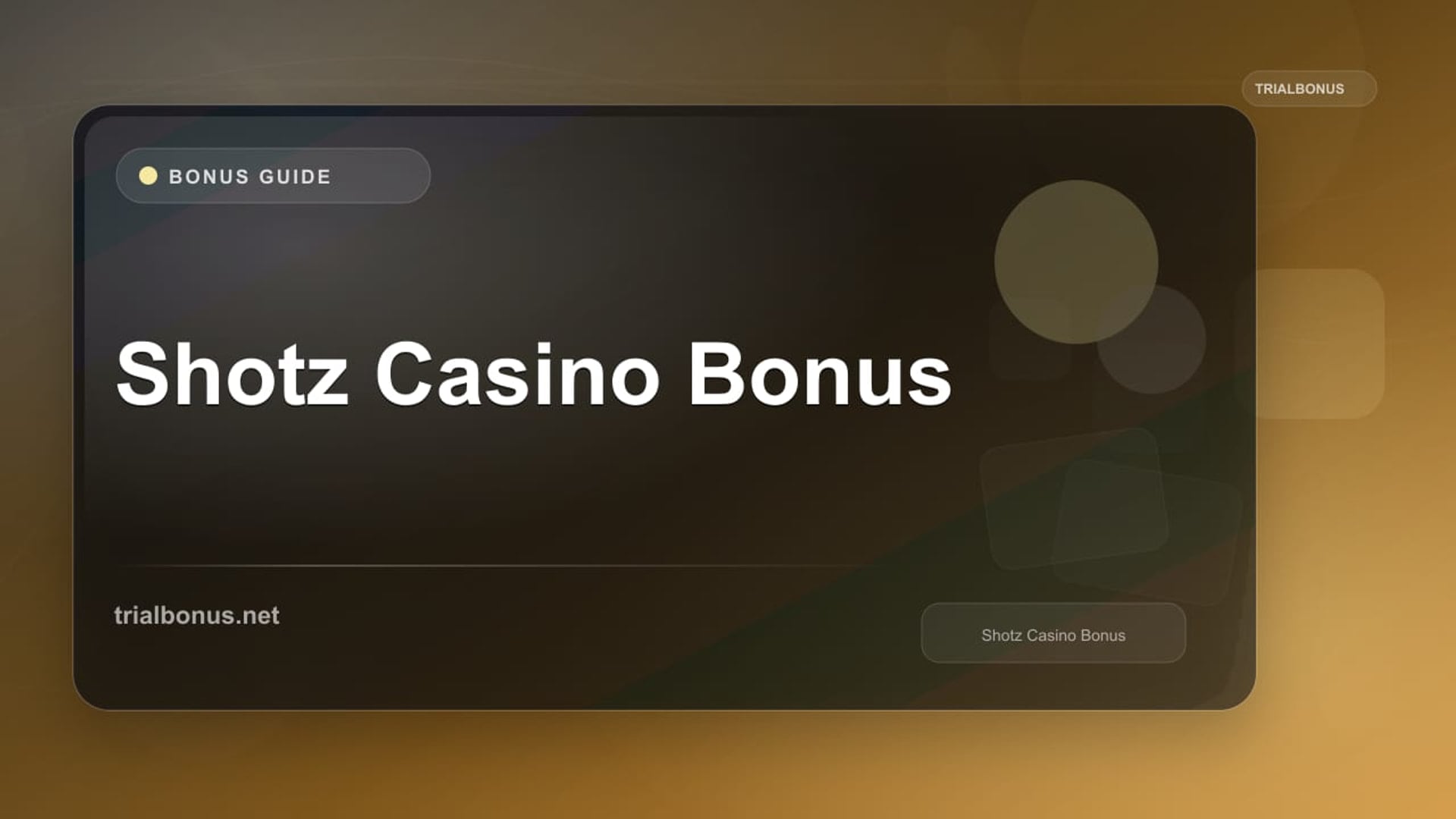 Shotz Casino Bonus review