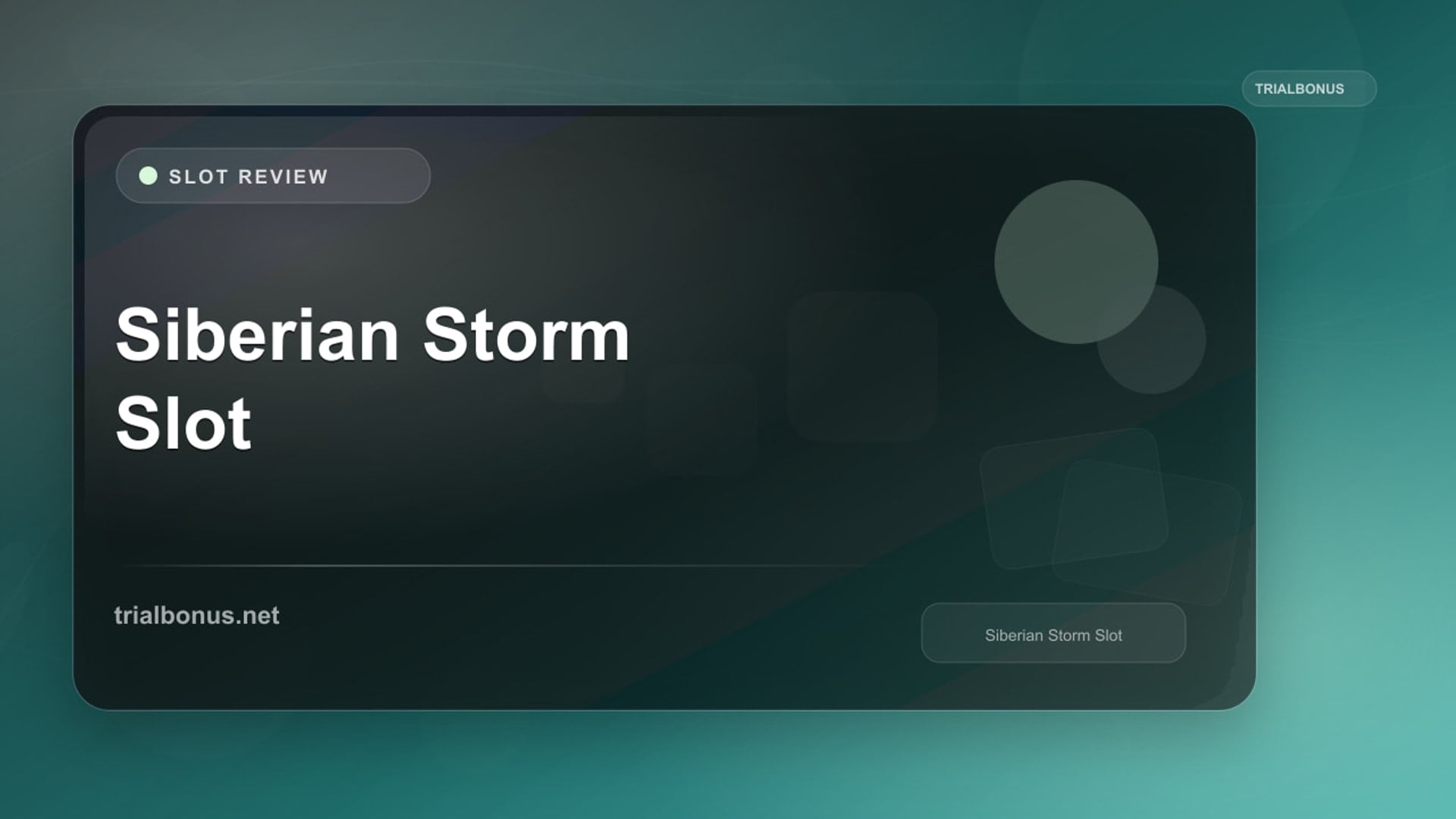 Siberian Storm Slot review