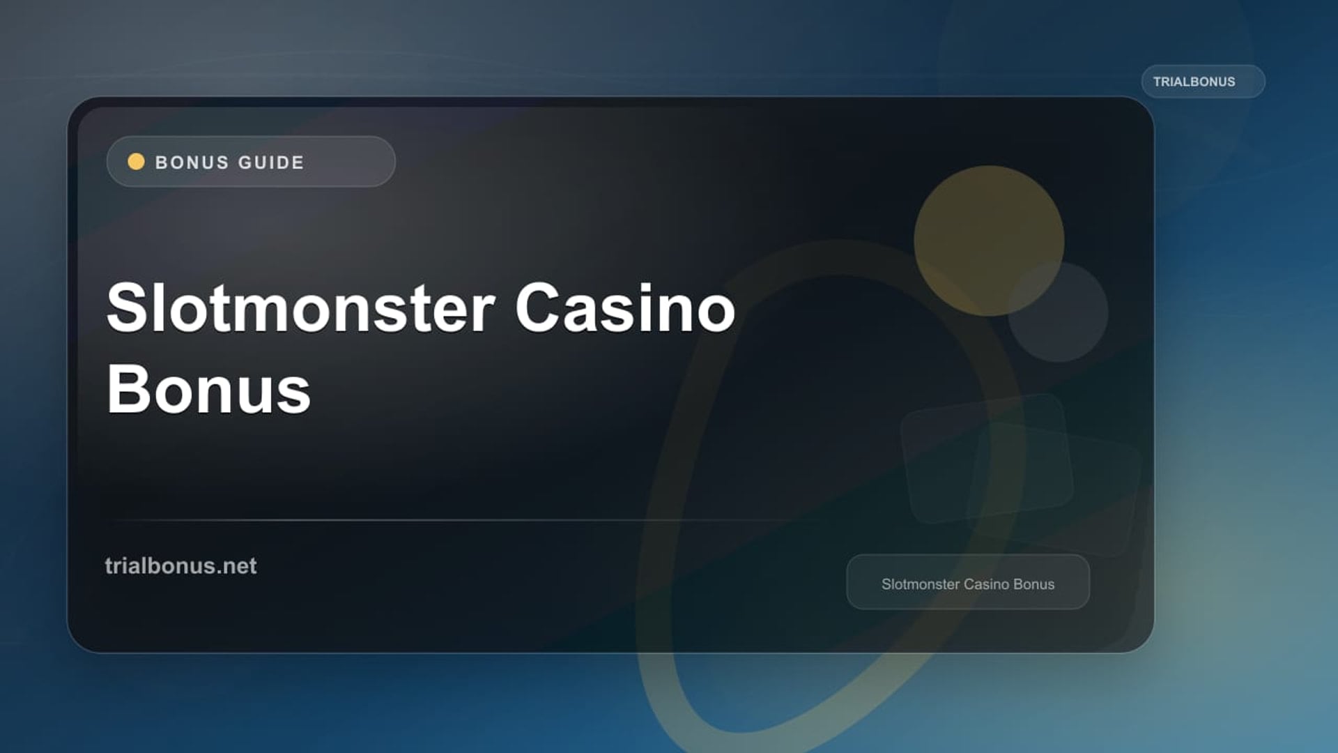 Slotmonster Casino Bonus review