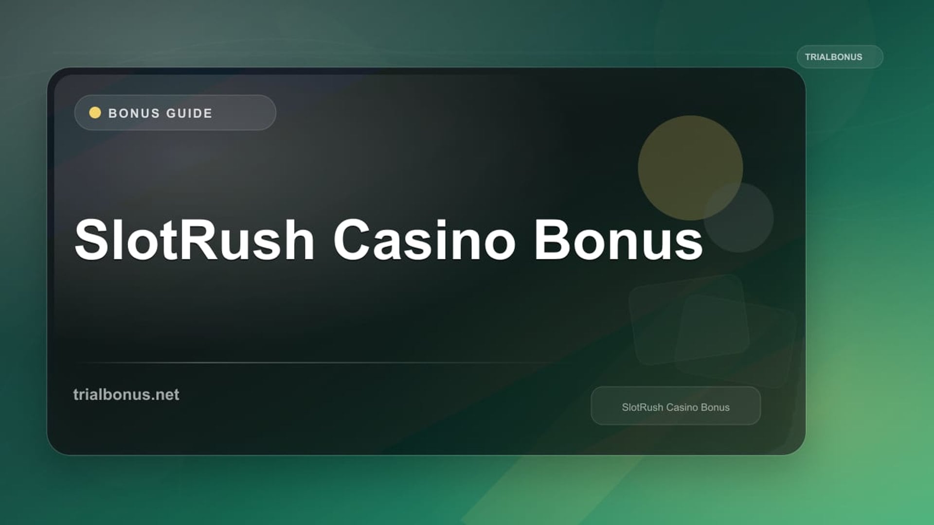 SlotRush Casino Bonus review