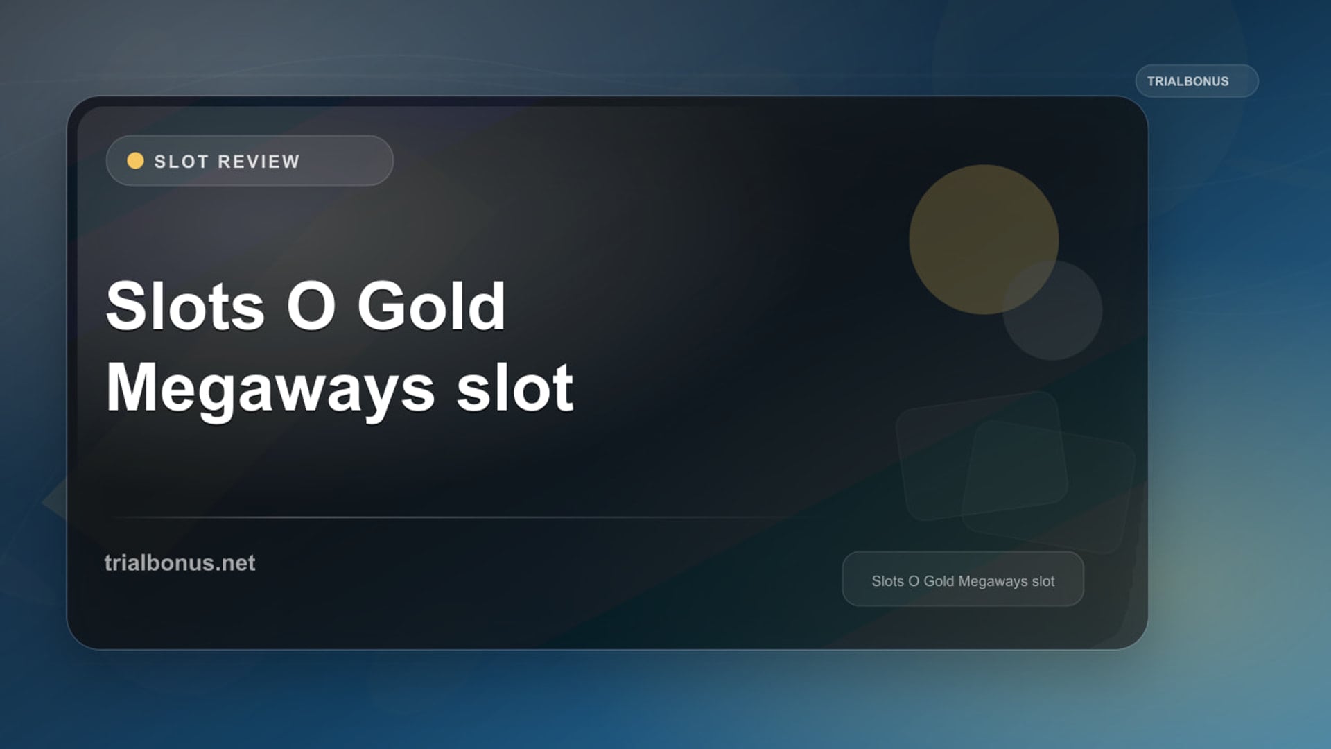 Slots O Gold Megaways Slot: What to Check Before Playing review