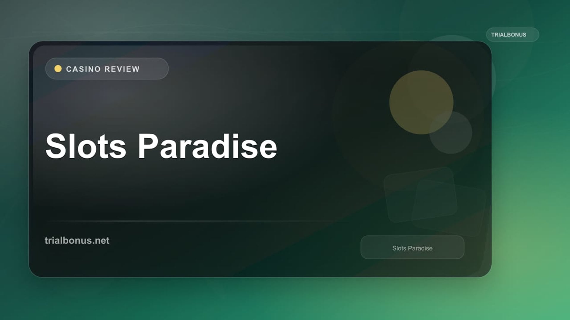 Slots Paradise review