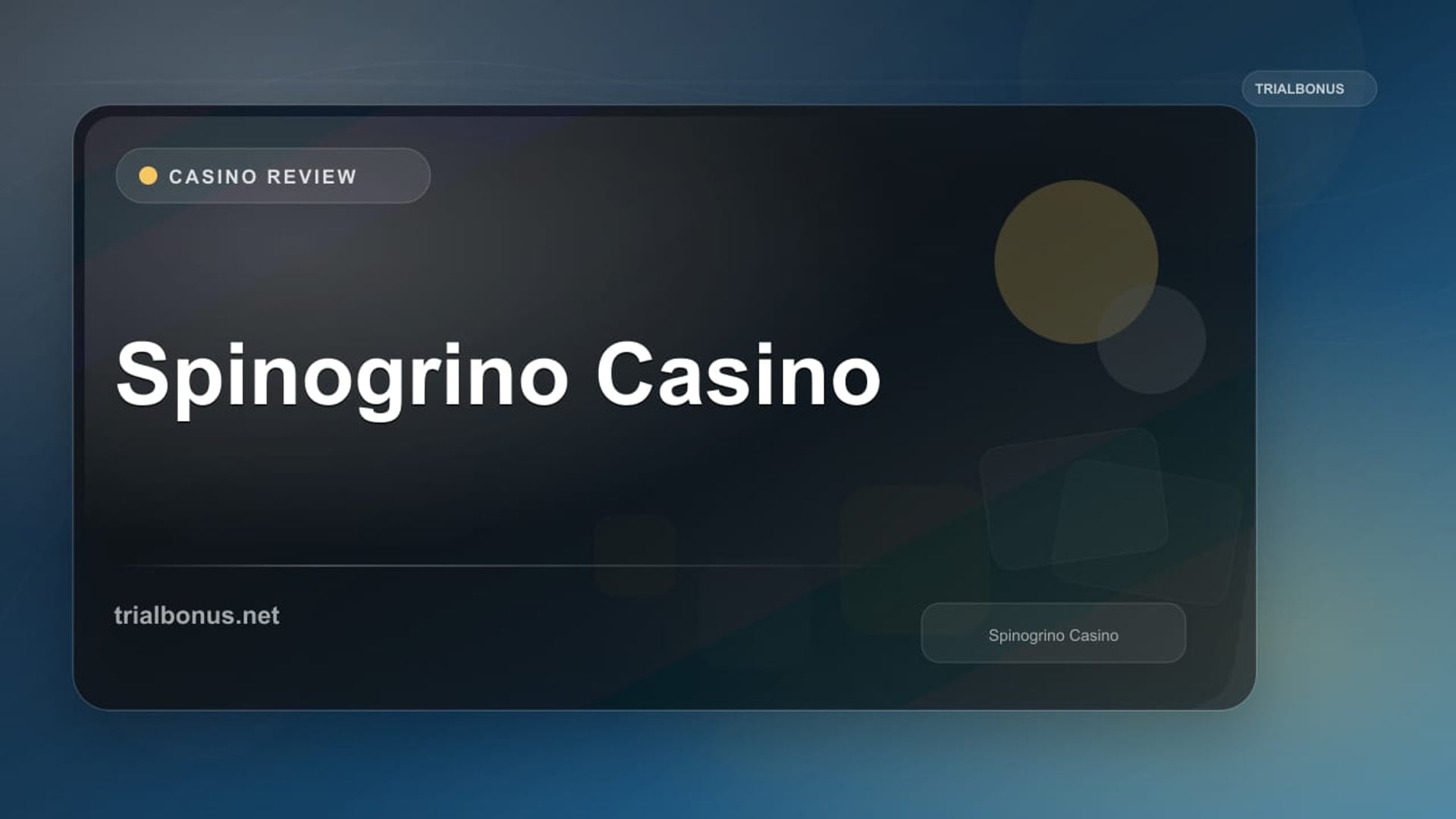 Spinogrino Casino review