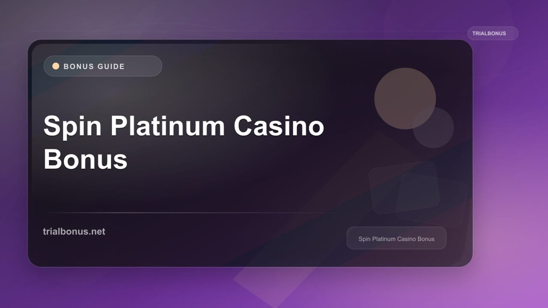 Spin Platinum Casino Bonus review